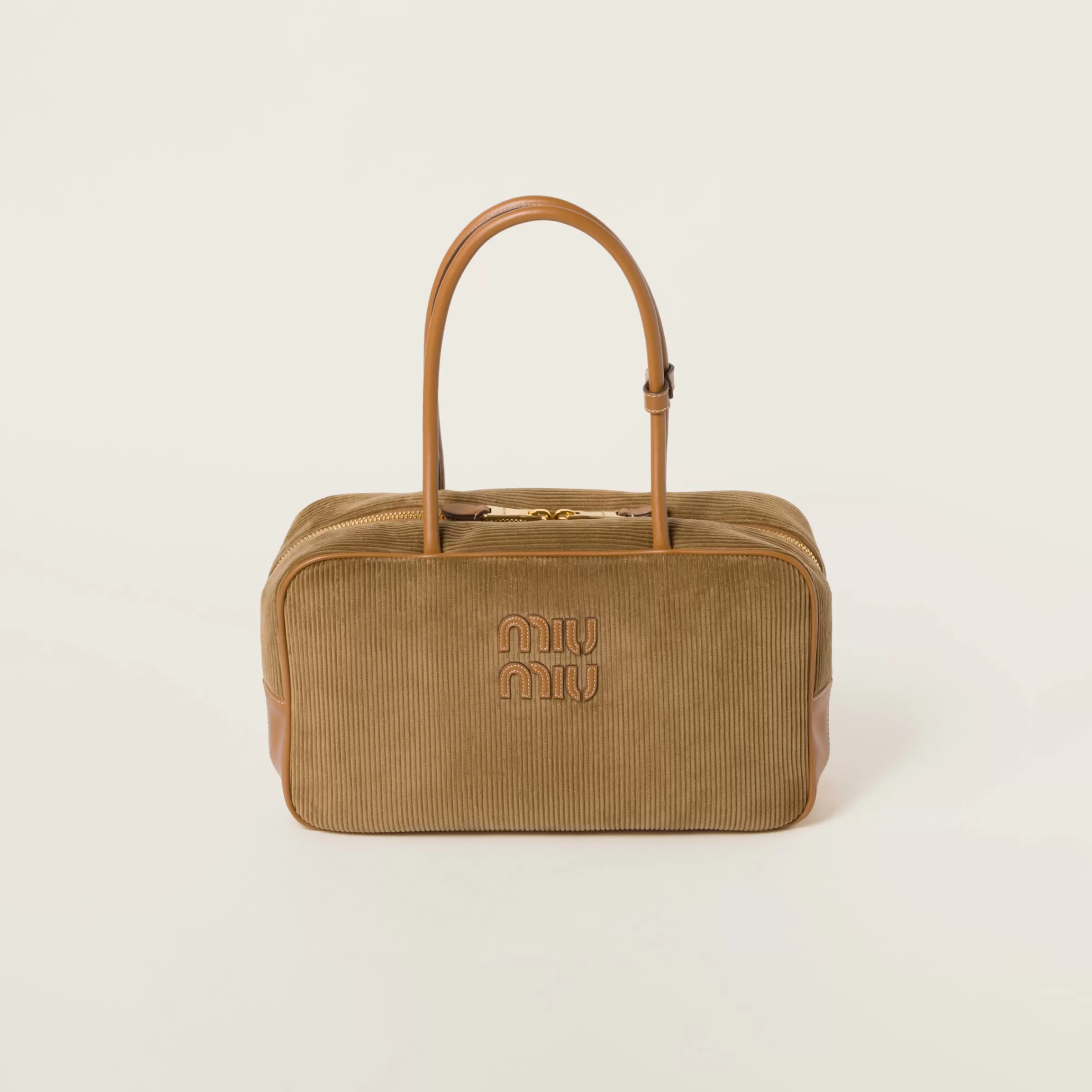 Beau corduroy top-handle bag>Miu Miu Outlet