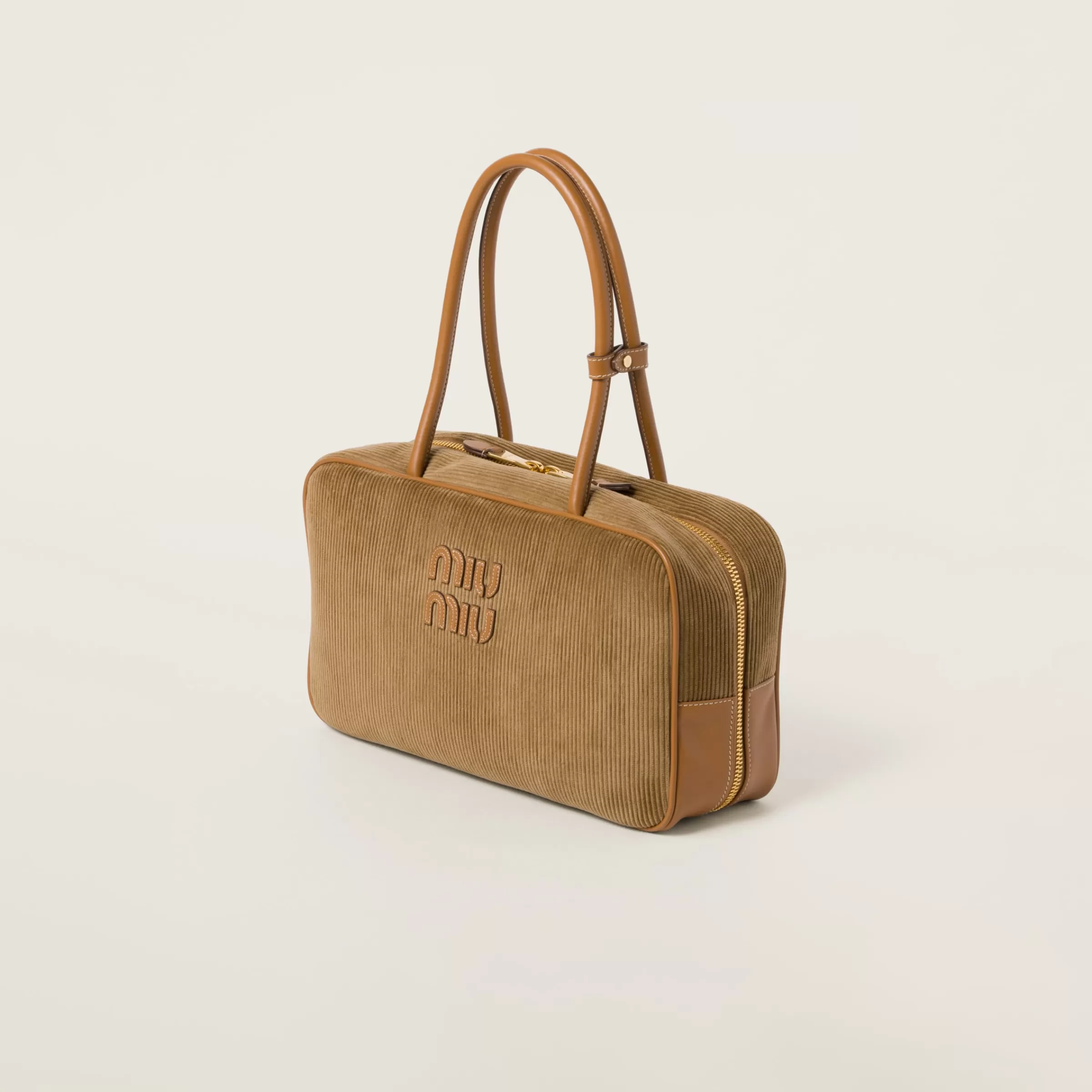 Beau corduroy top-handle bag>Miu Miu Outlet