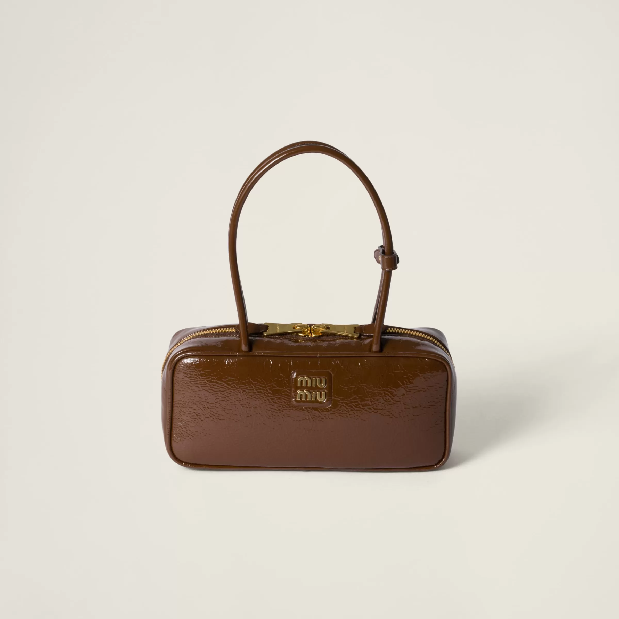 Beau naplak patent leather bag>Miu Miu Discount