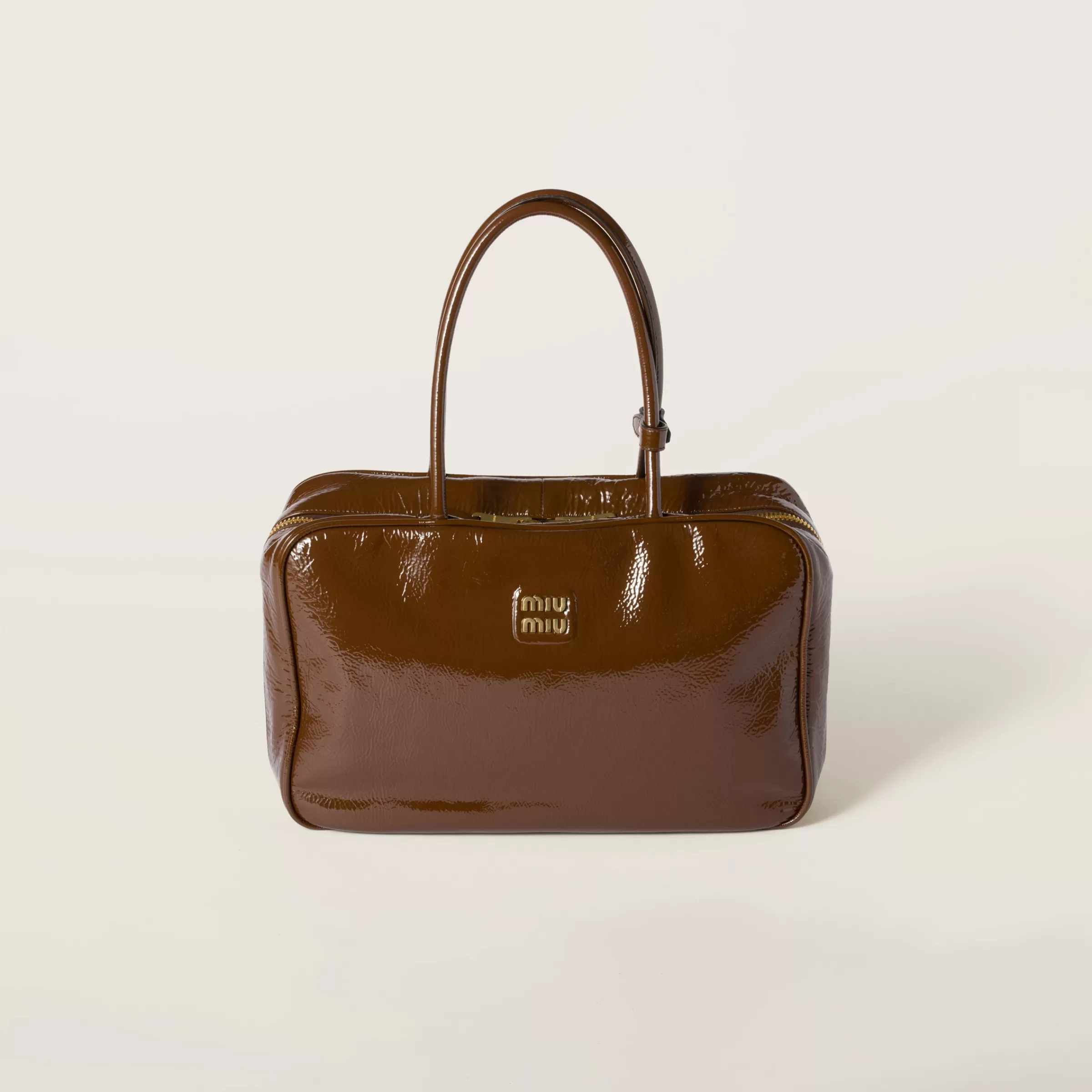 Beau naplak patent leather bag>Miu Miu Fashion