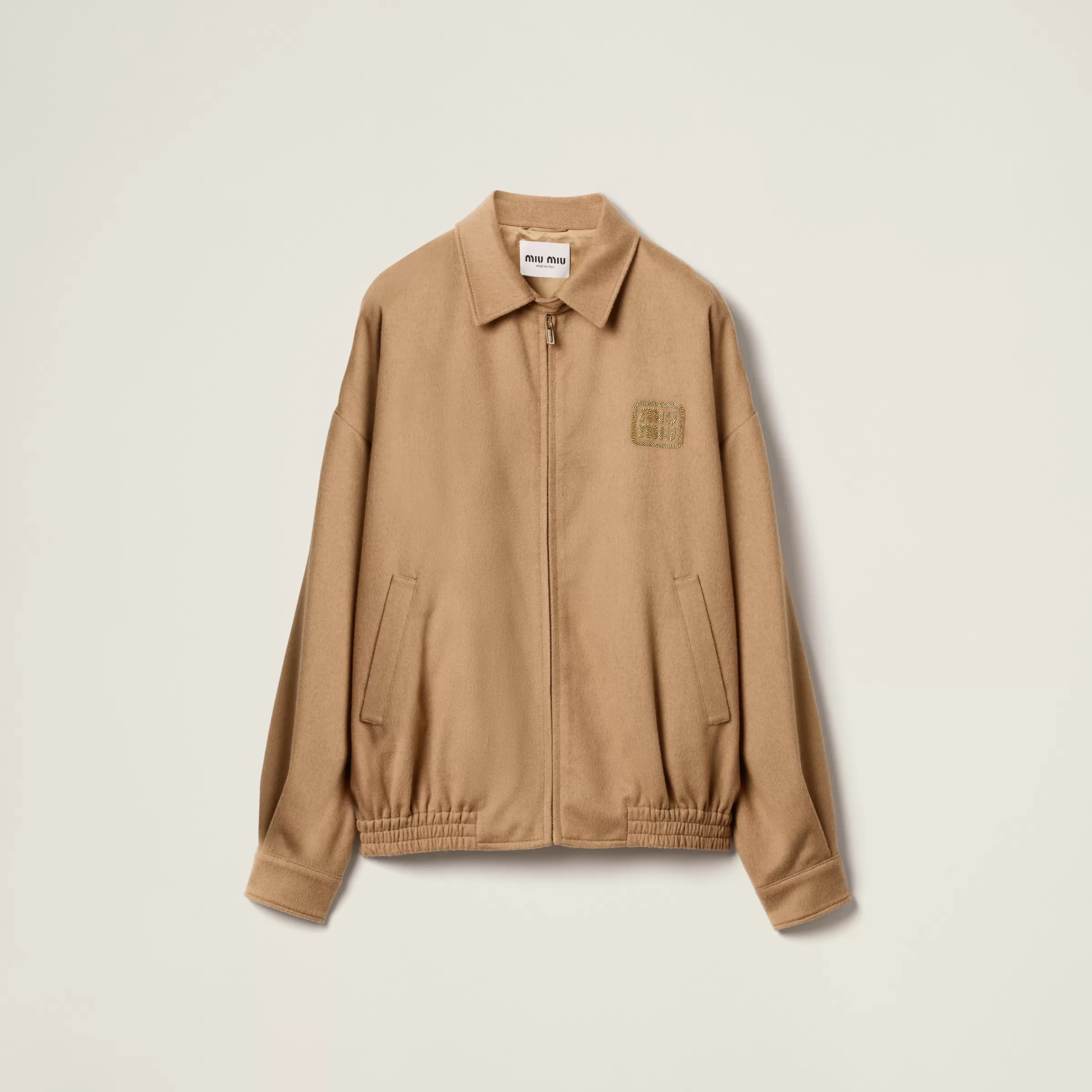 Camel-hair blouson>Miu Miu Best Sale