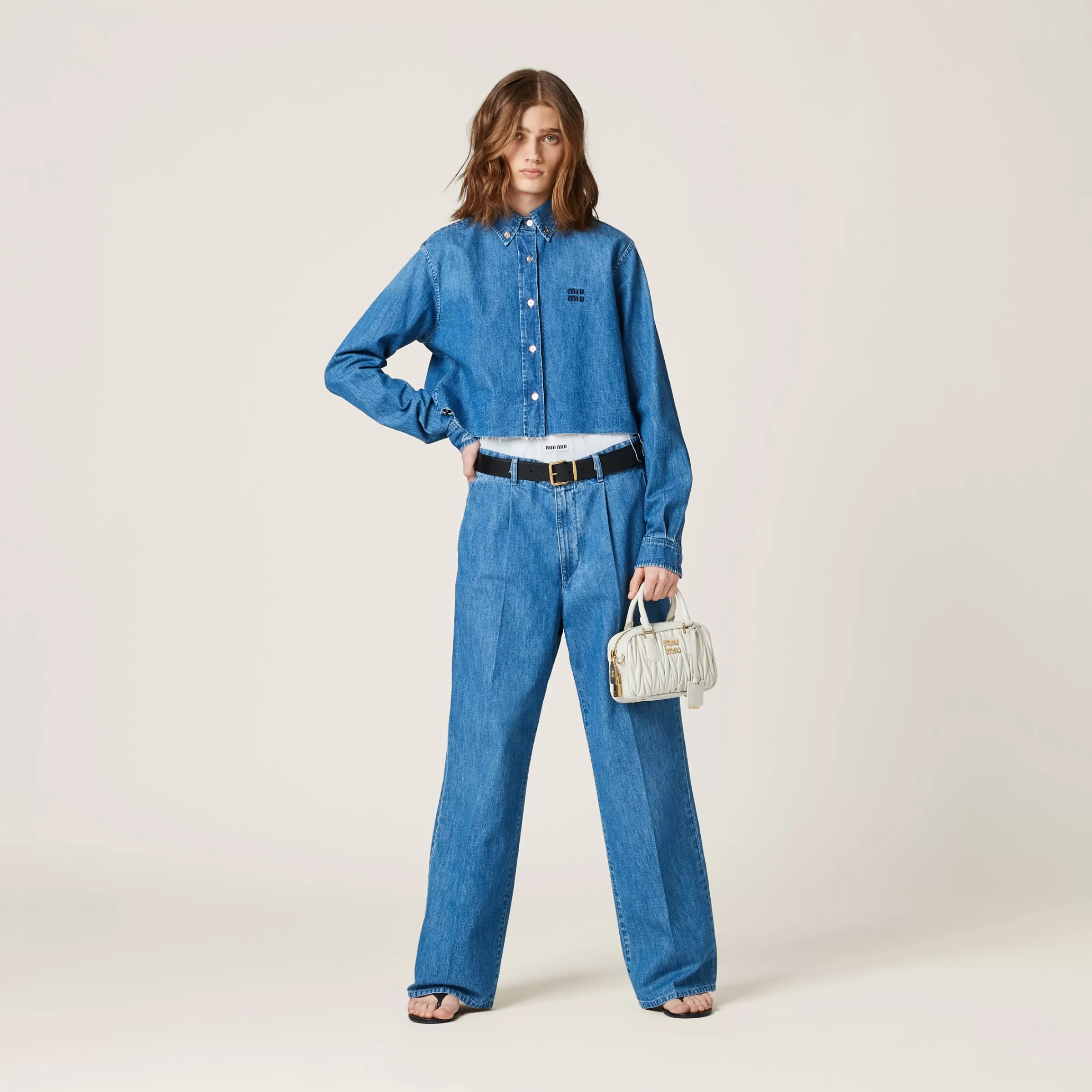 Chambray shirt>Miu Miu Flash Sale