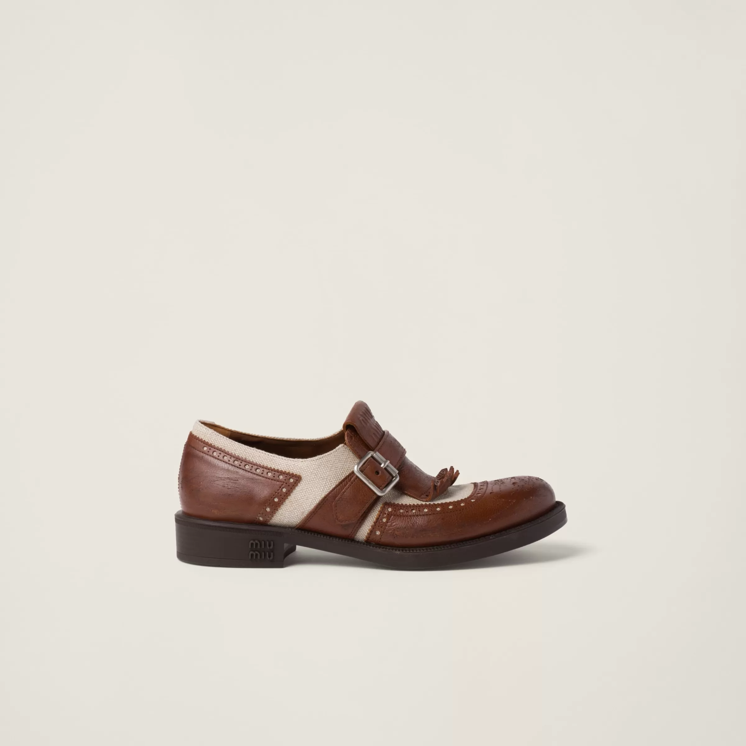 Church's X Shanghai leather and linen shoes>Miu Miu New