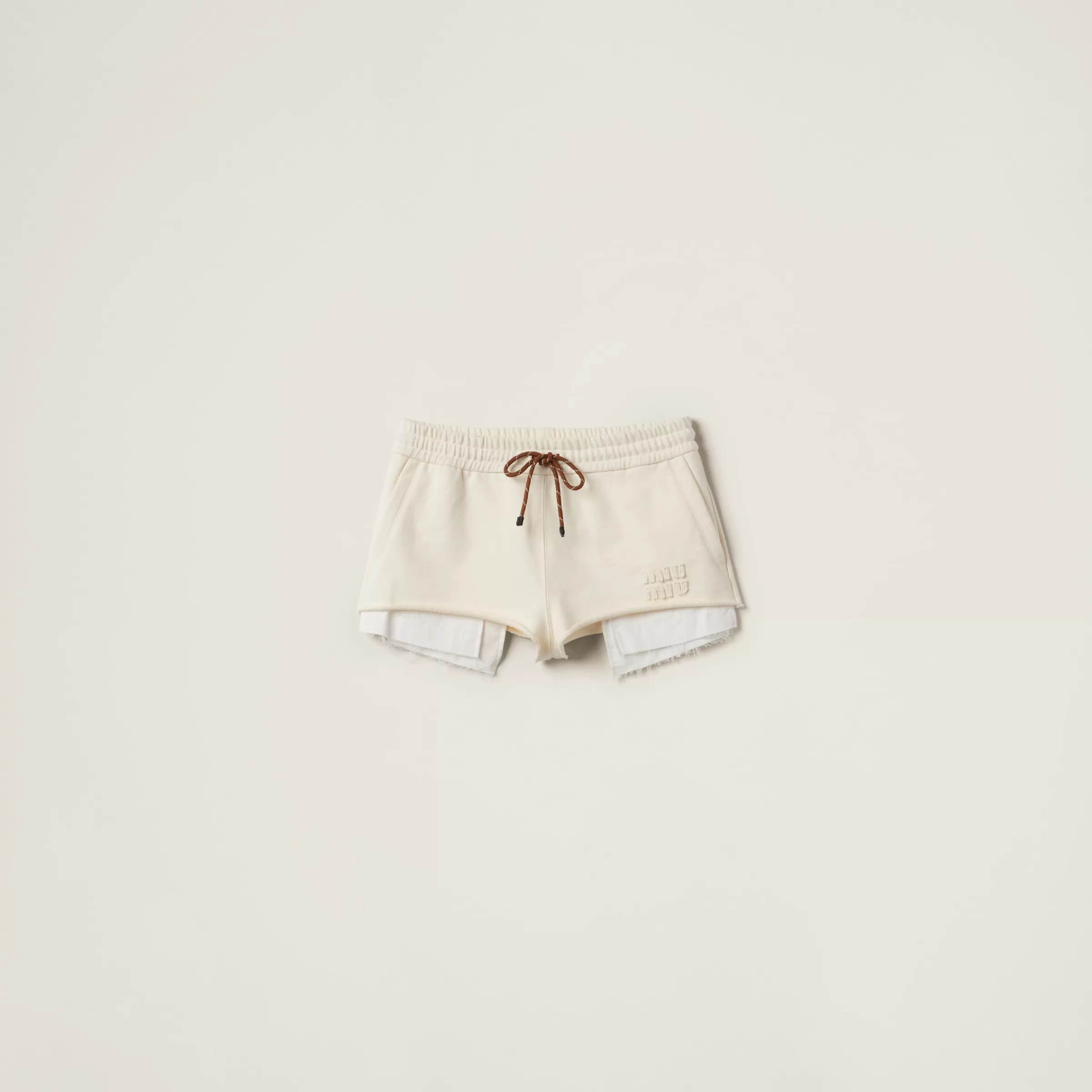 Cotton fleece shorts>Miu Miu Flash Sale