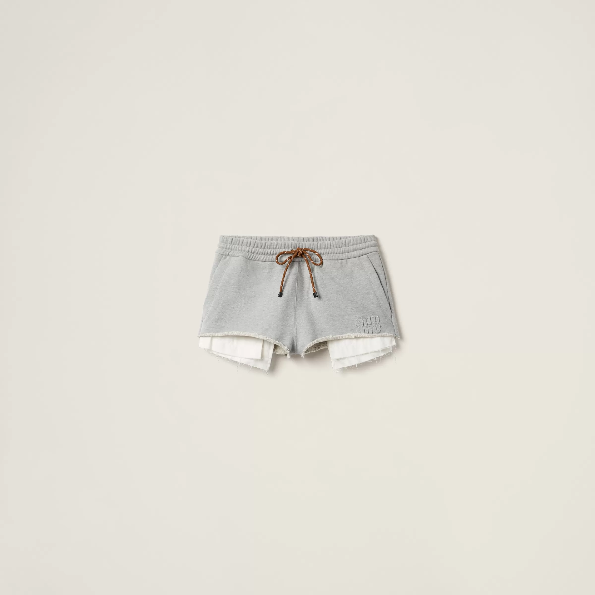 Cotton fleece shorts>Miu Miu Cheap