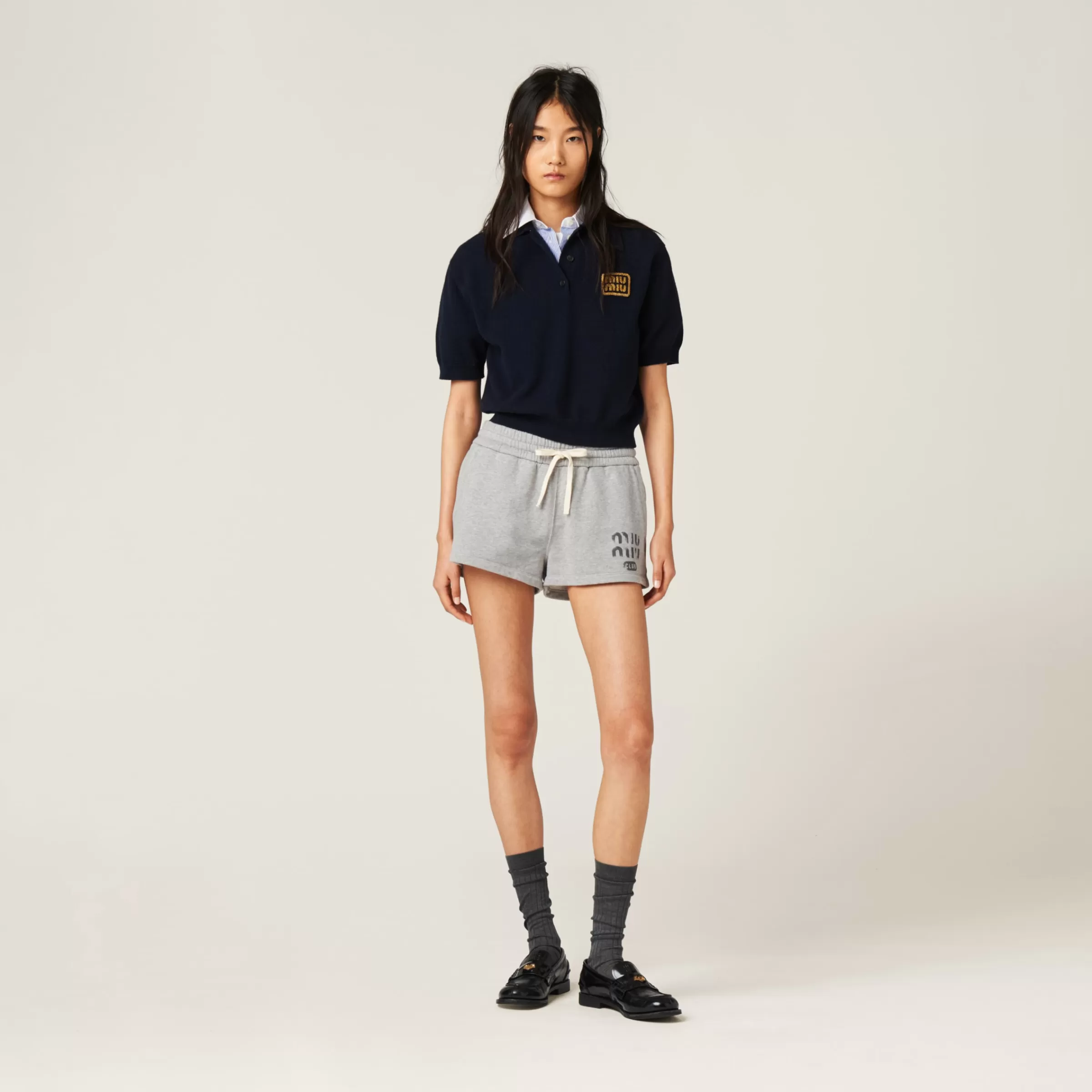 Cotton fleece shorts>Miu Miu Best