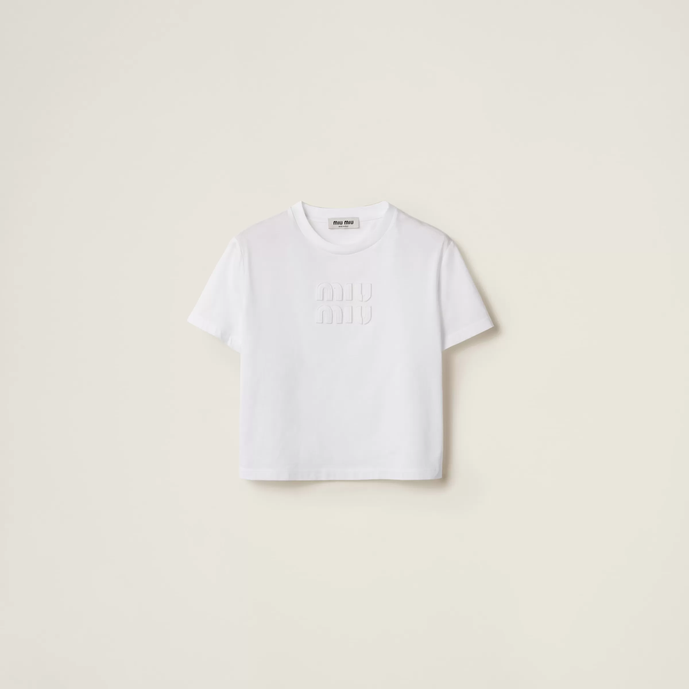 Cotton jersey T-shirt>Miu Miu Fashion