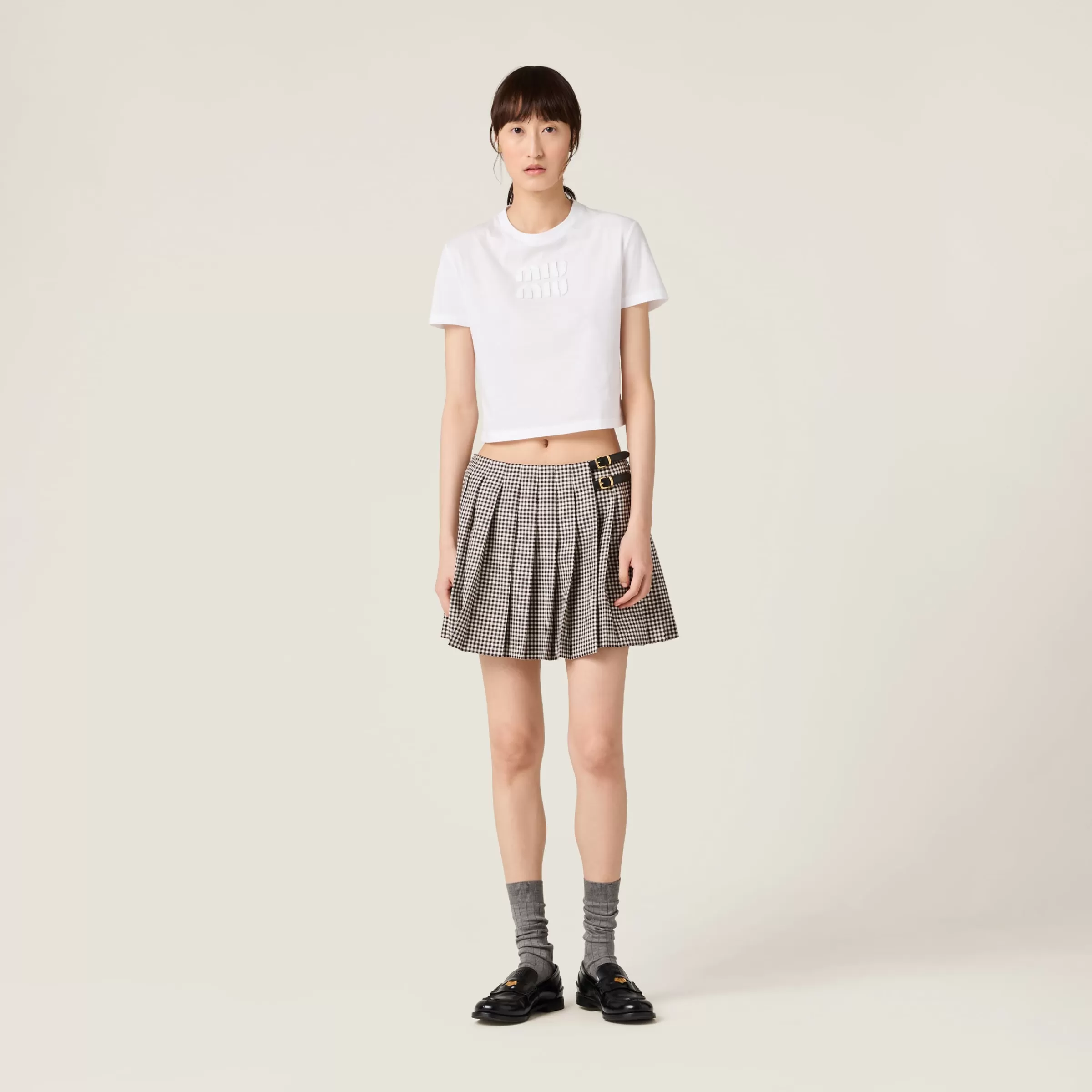 Cotton jersey T-shirt>Miu Miu Fashion