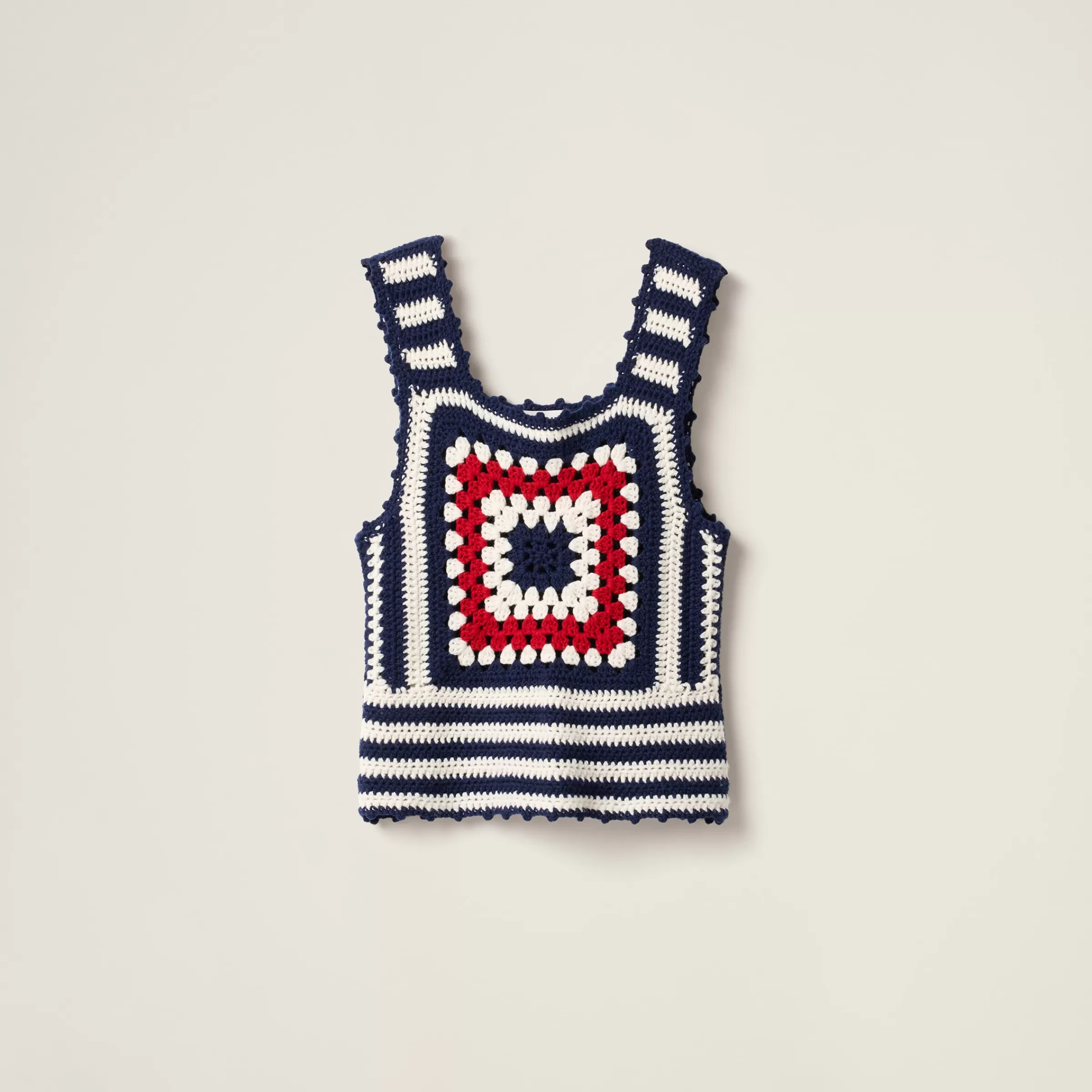 Crochet cashmere top>Miu Miu Outlet