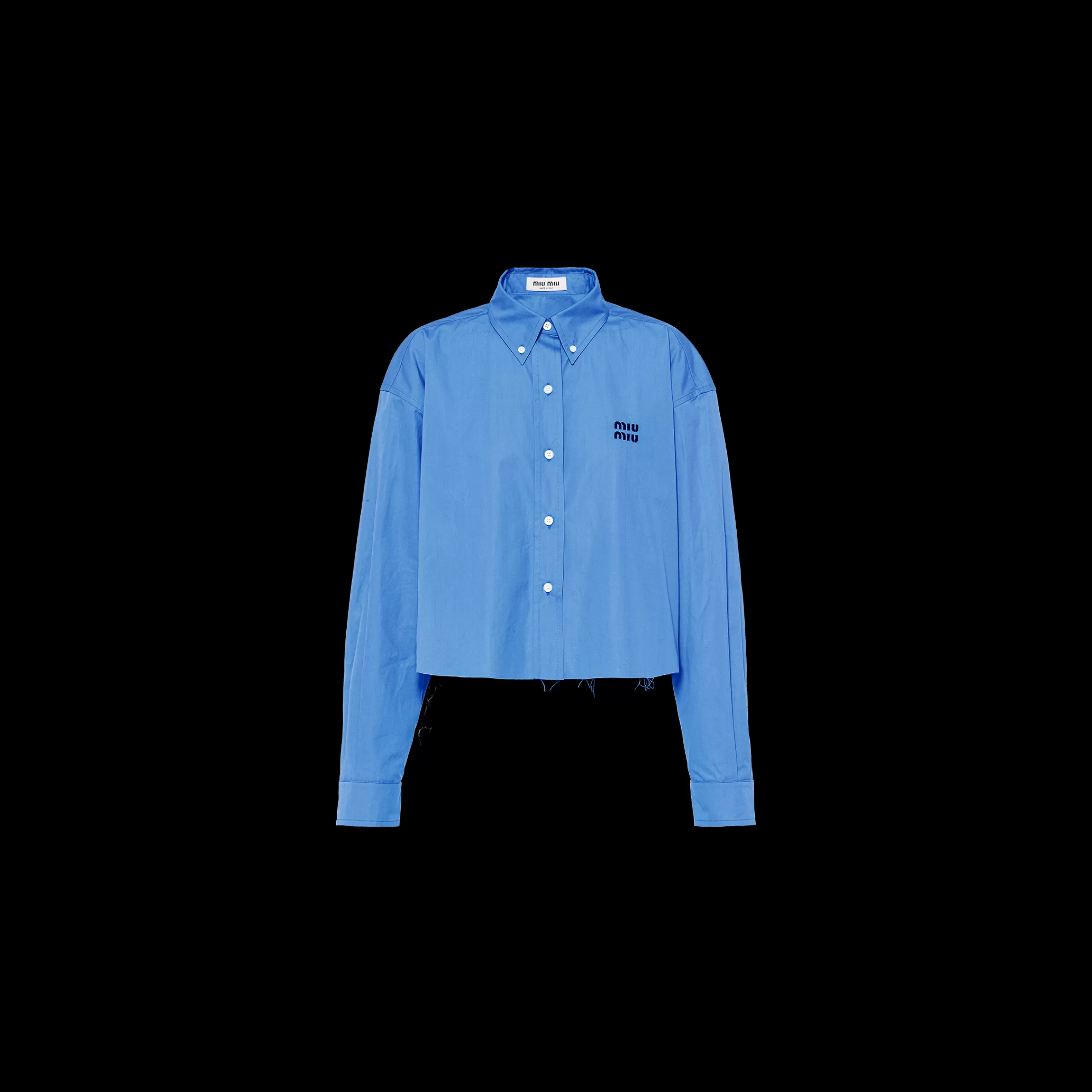 Cropped poplin shirt>Miu Miu Flash Sale