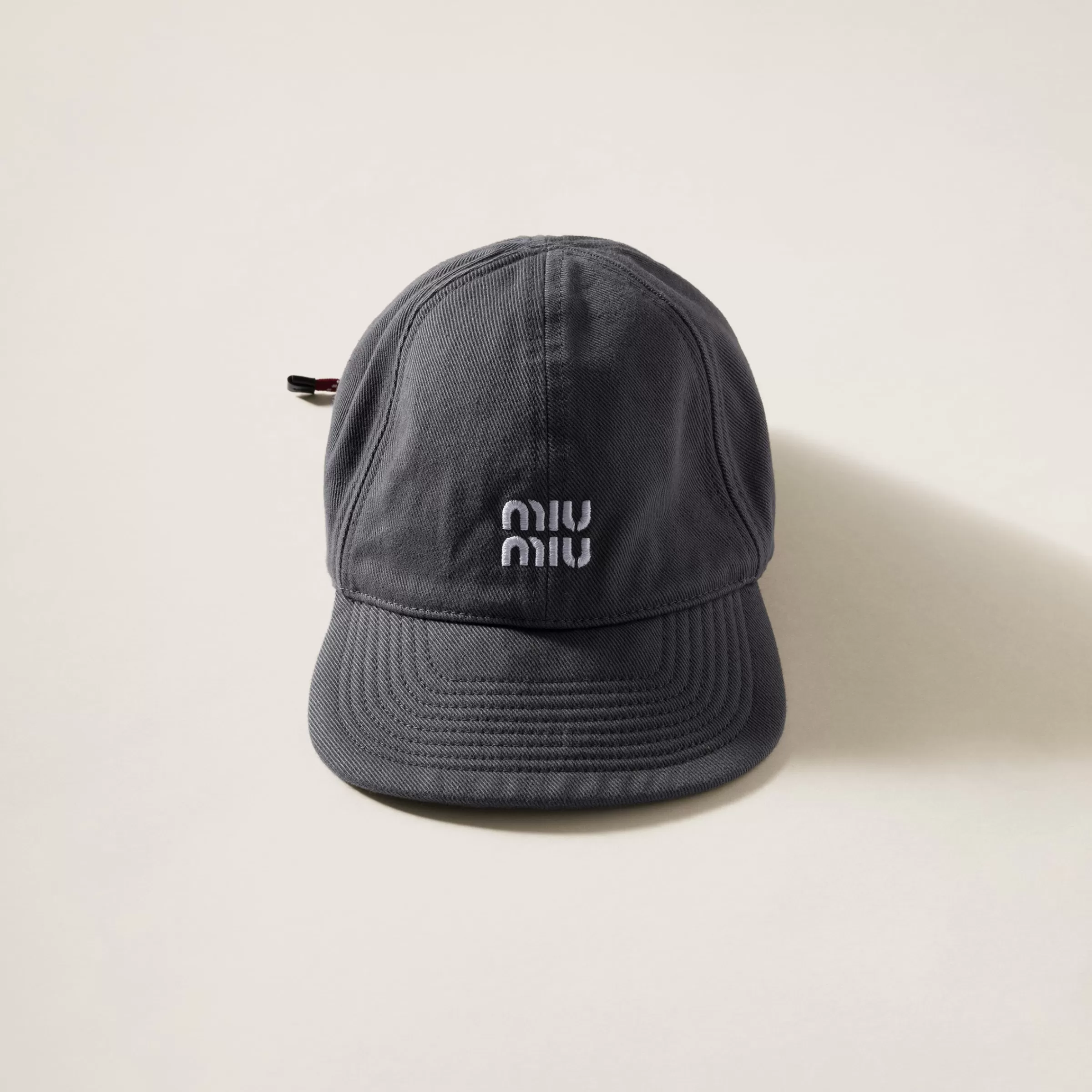 Denim baseball cap>Miu Miu Outlet