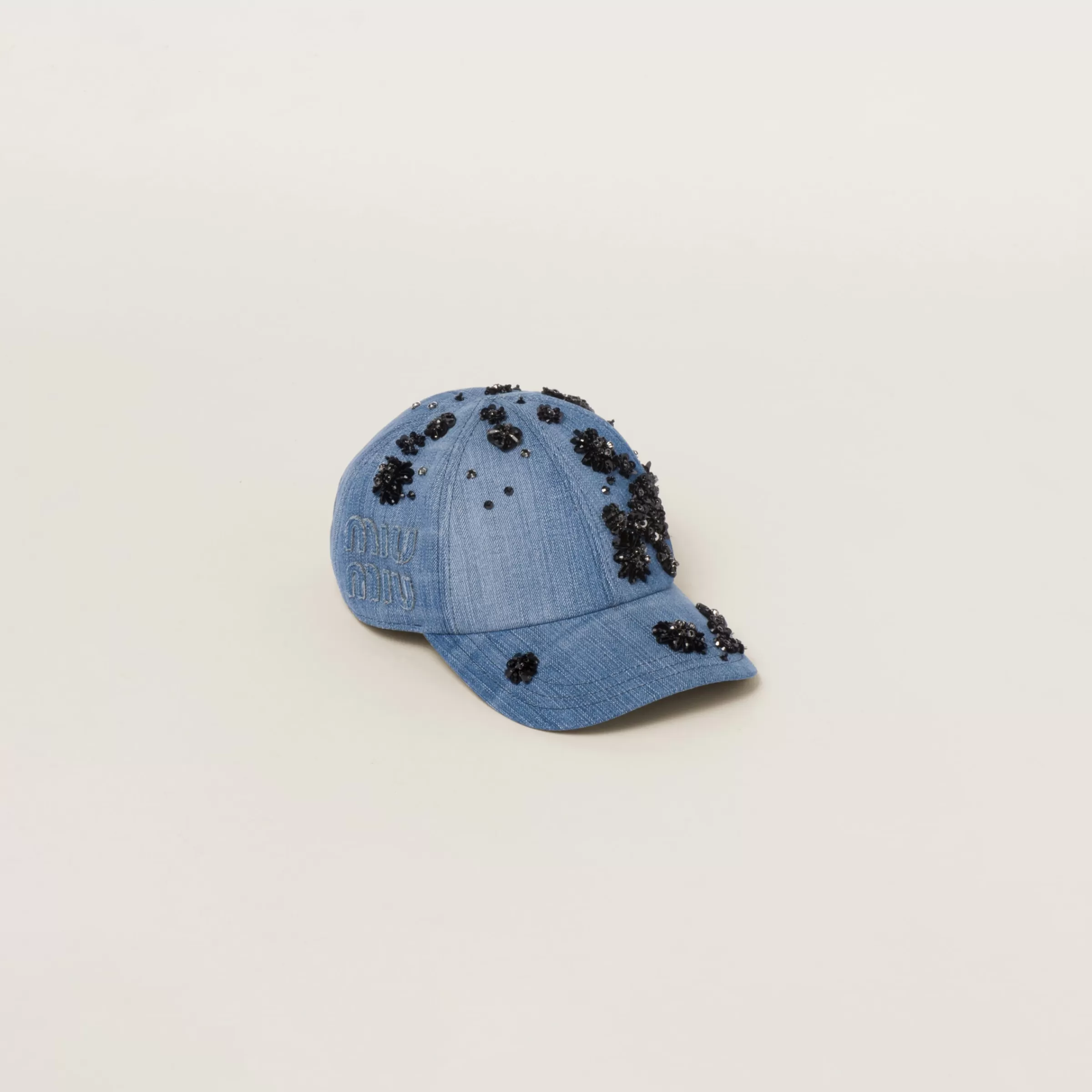 Denim baseball cap>Miu Miu Clearance