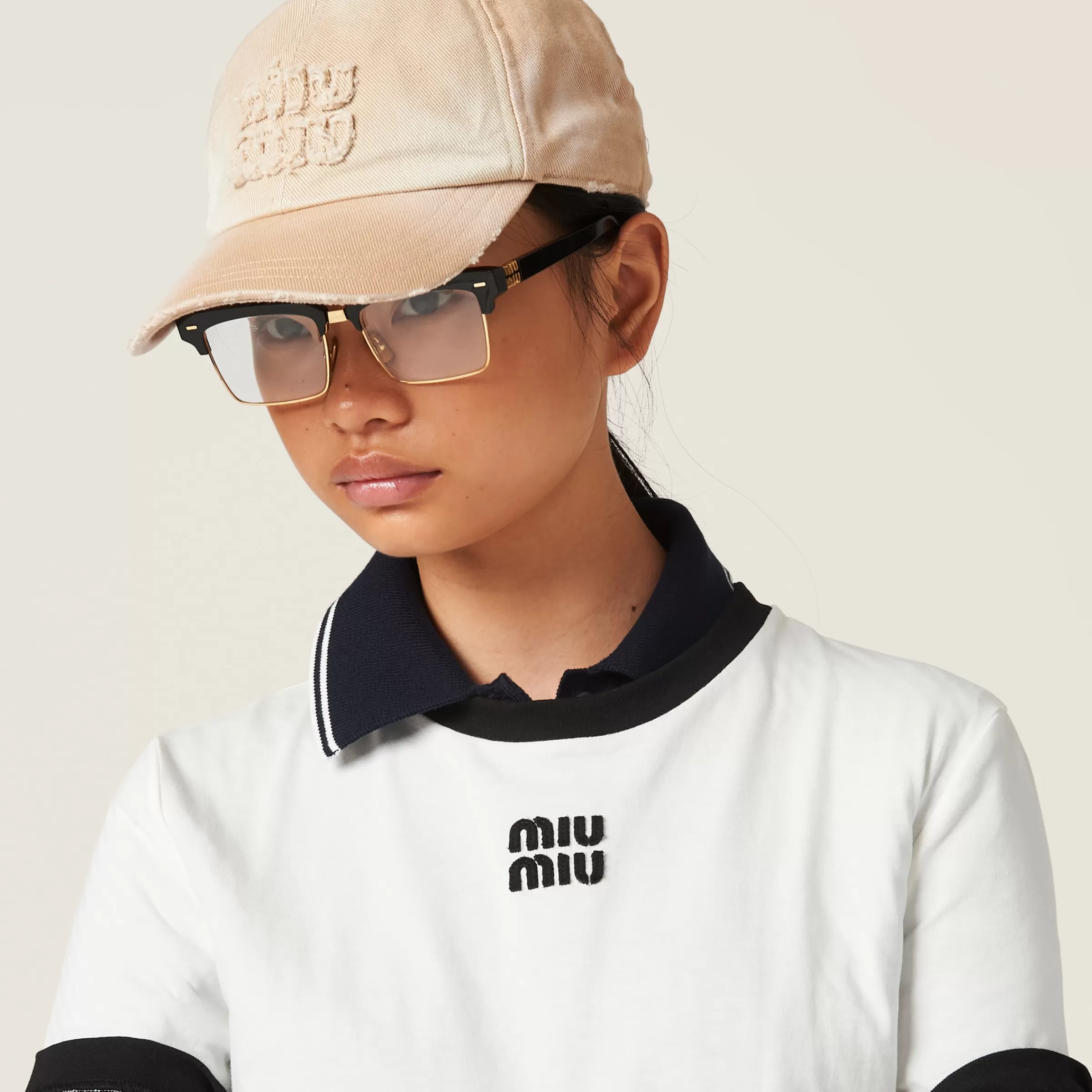 Denim baseball cap>Miu Miu Discount