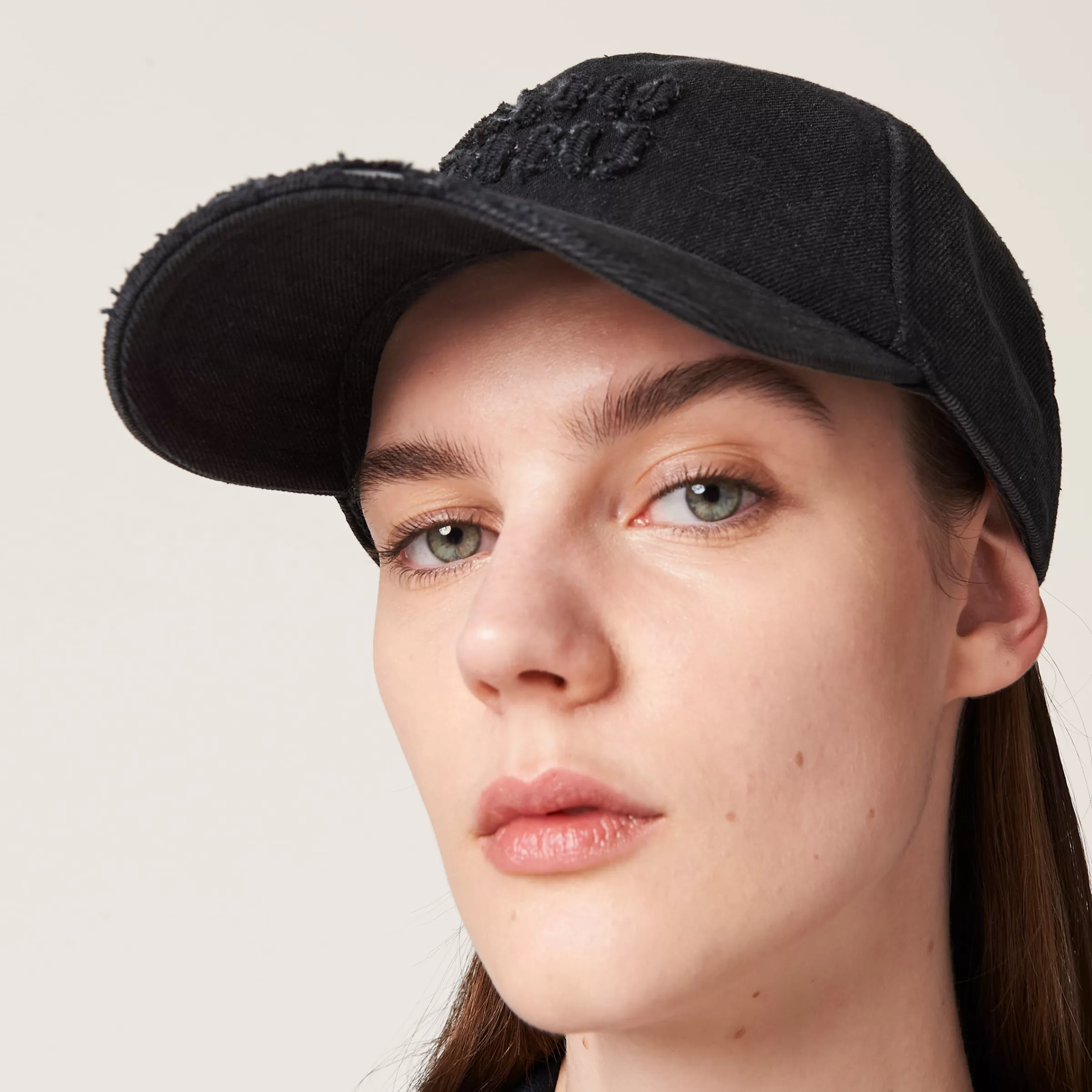 Denim baseball cap>Miu Miu Fashion