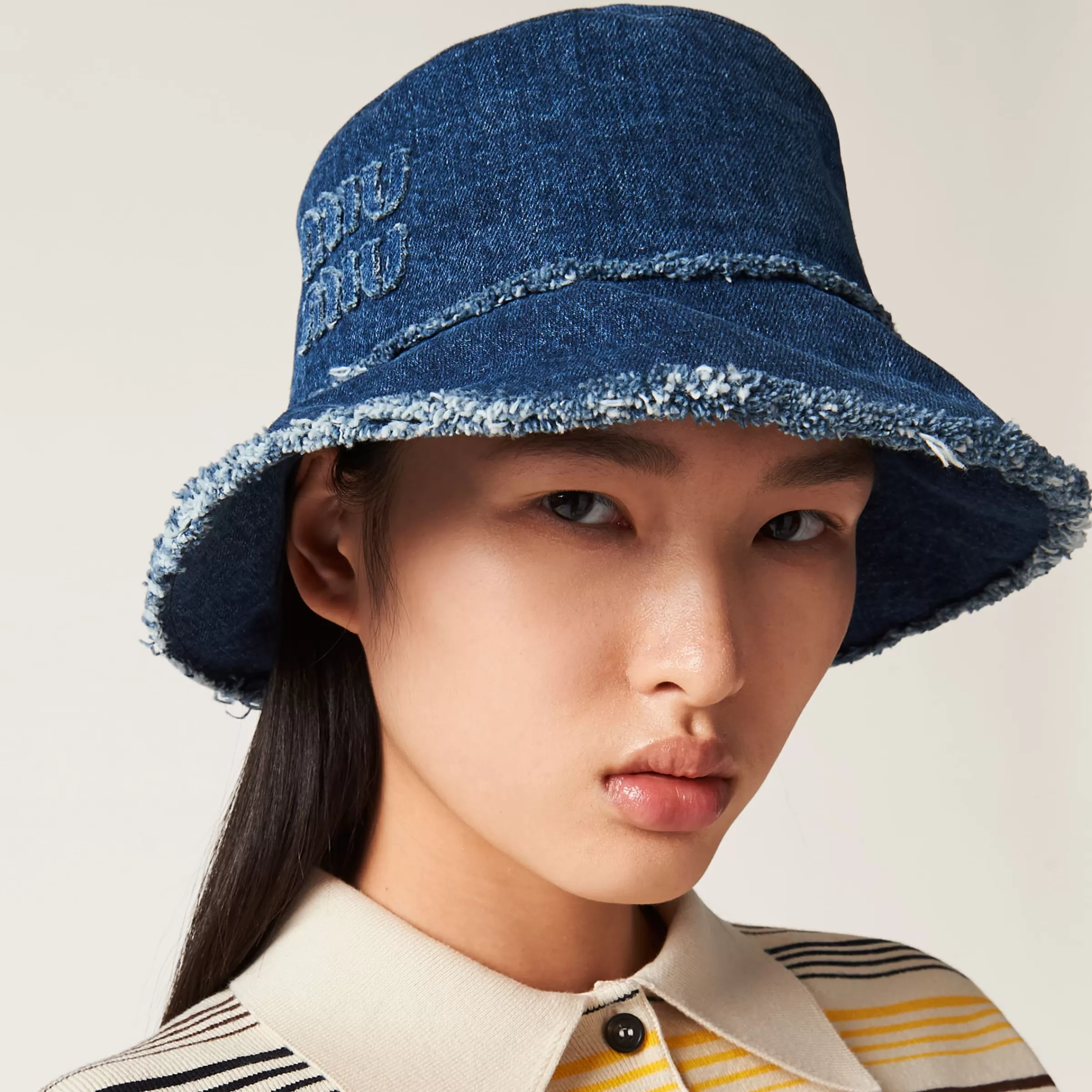 Denim bucket hat>Miu Miu Best Sale