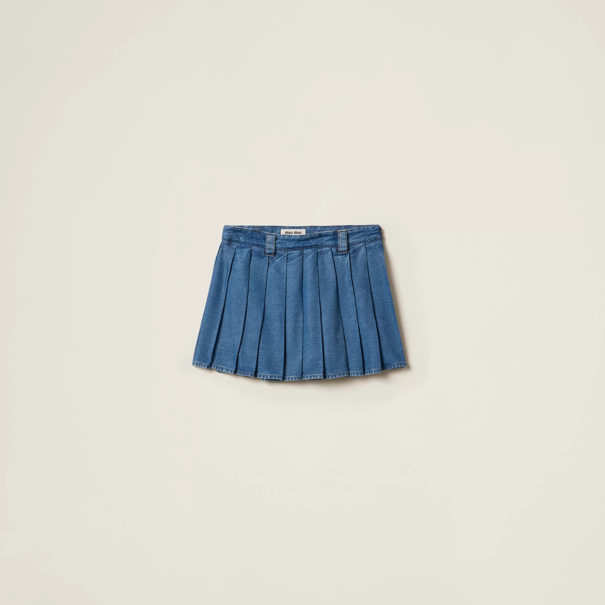 Denim miniskirt>Miu Miu Best Sale