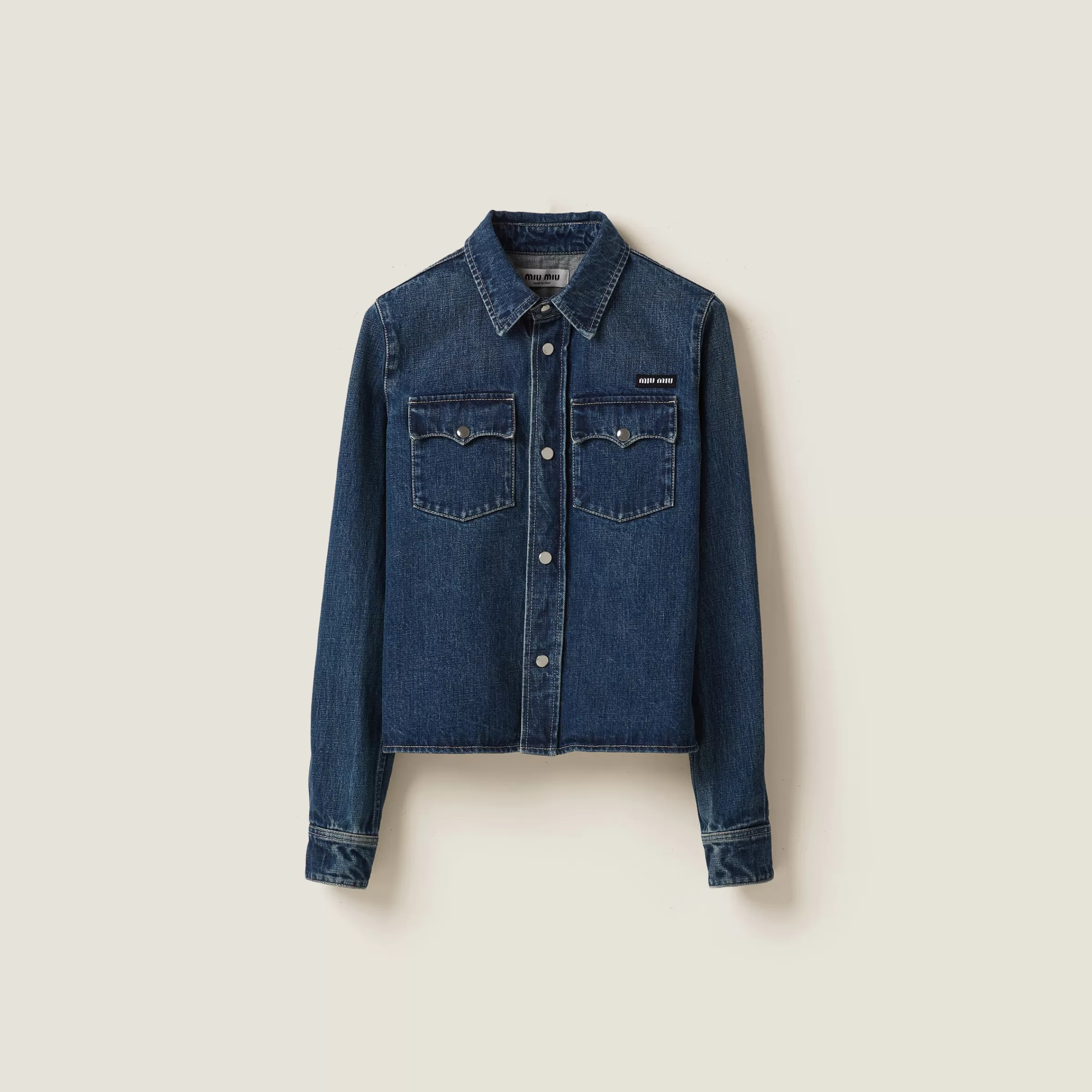 Denim shirt>Miu Miu Sale