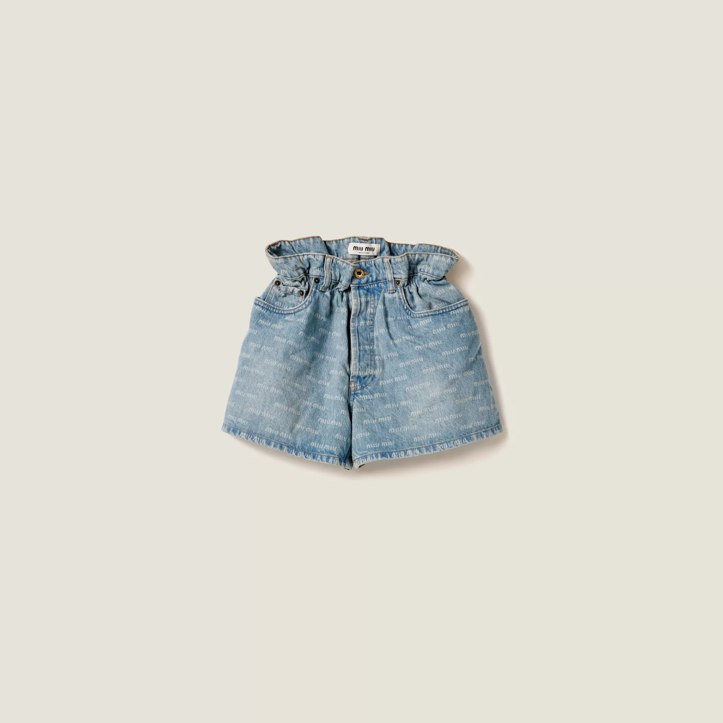 Denim shorts>Miu Miu Cheap