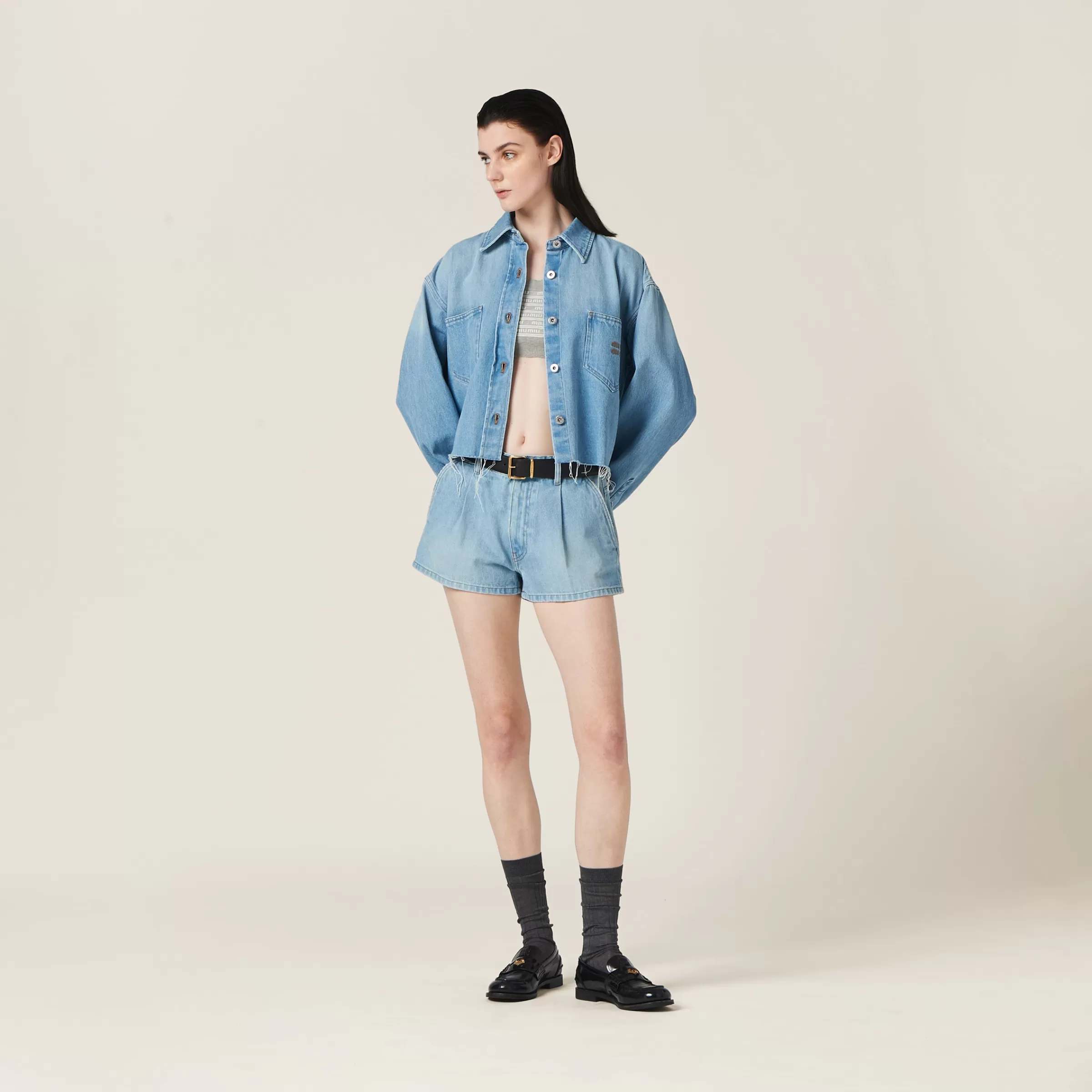 Denim shorts>Miu Miu Online