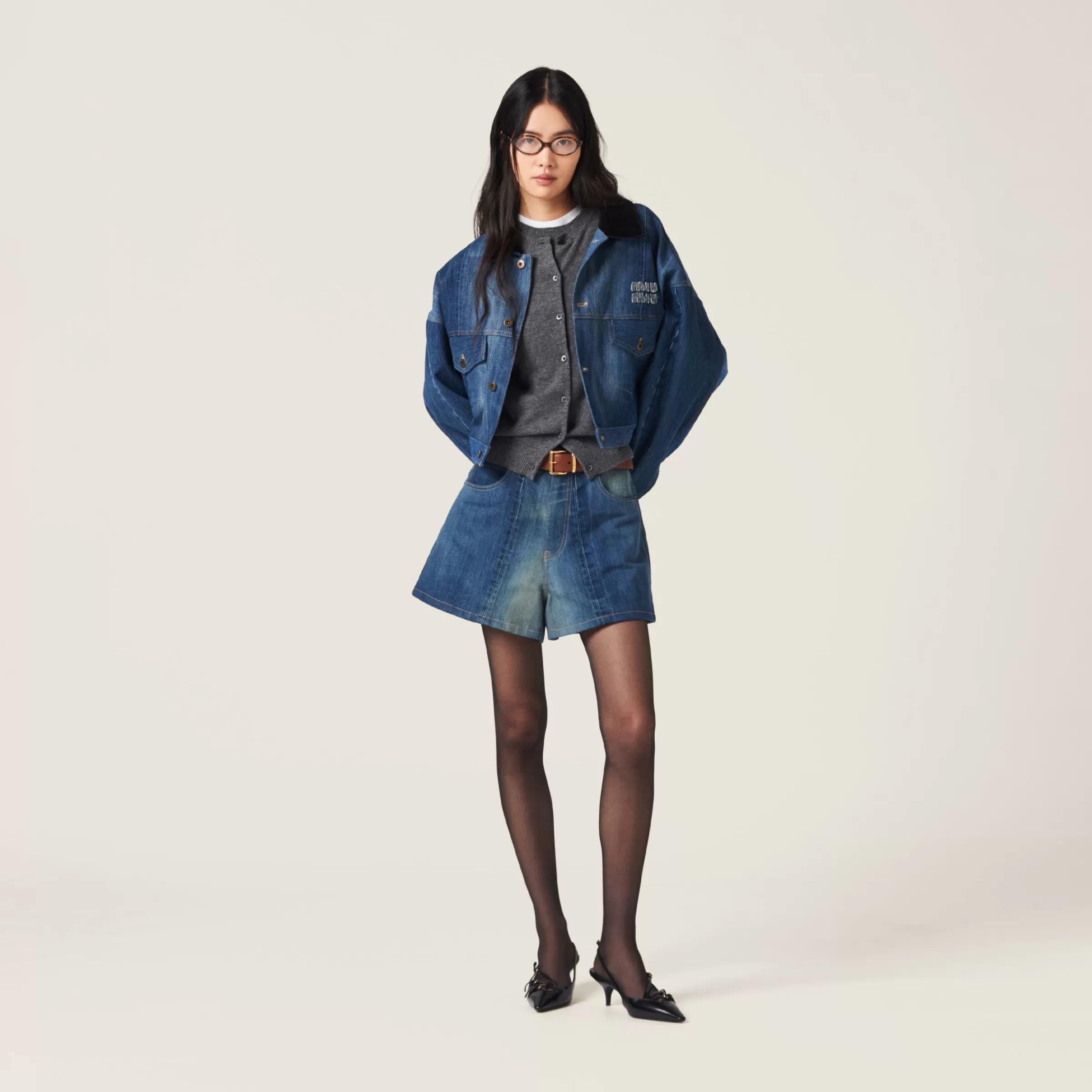 Denim shorts>Miu Miu Online