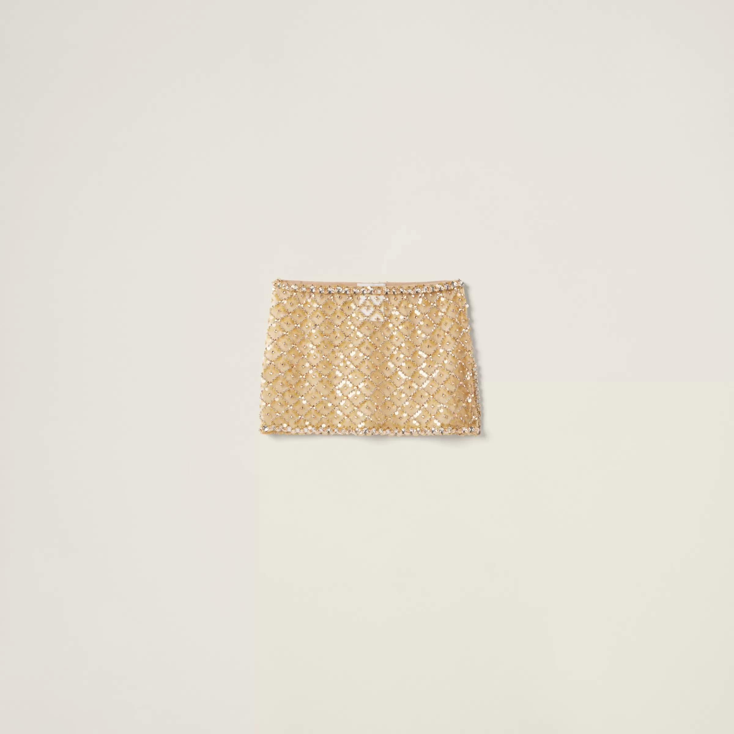 Embroidered organza miniskirt>Miu Miu Outlet