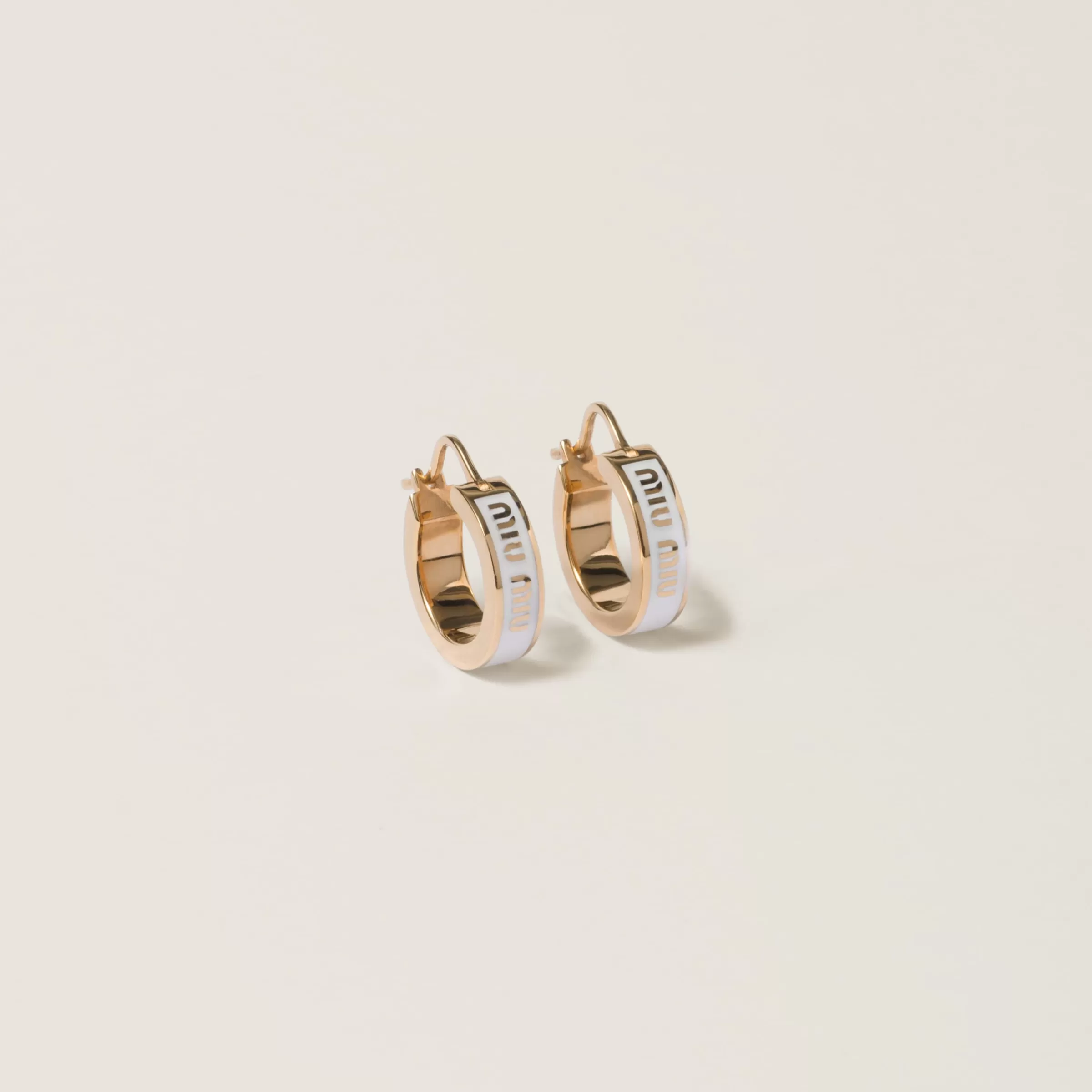 Enameled metal earrings>Miu Miu Discount