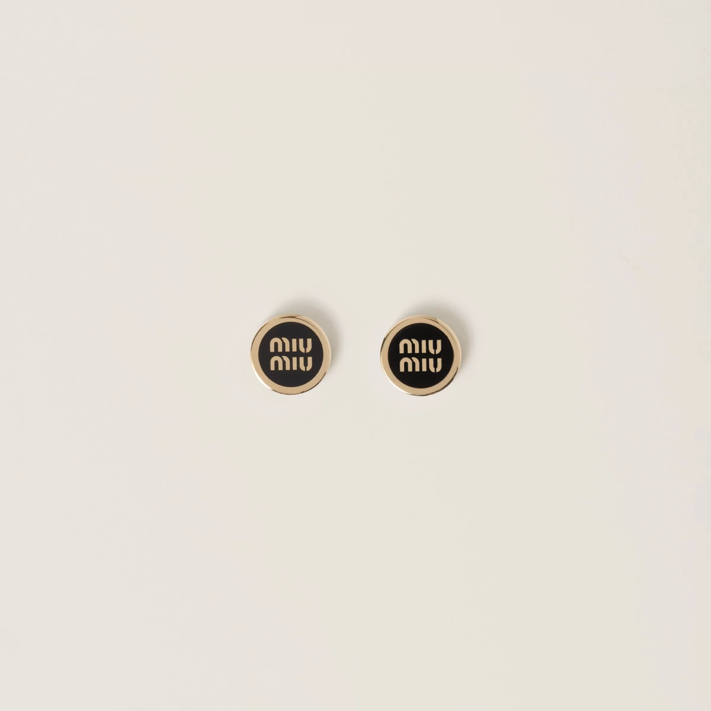 Enameled metal earrings>Miu Miu Best