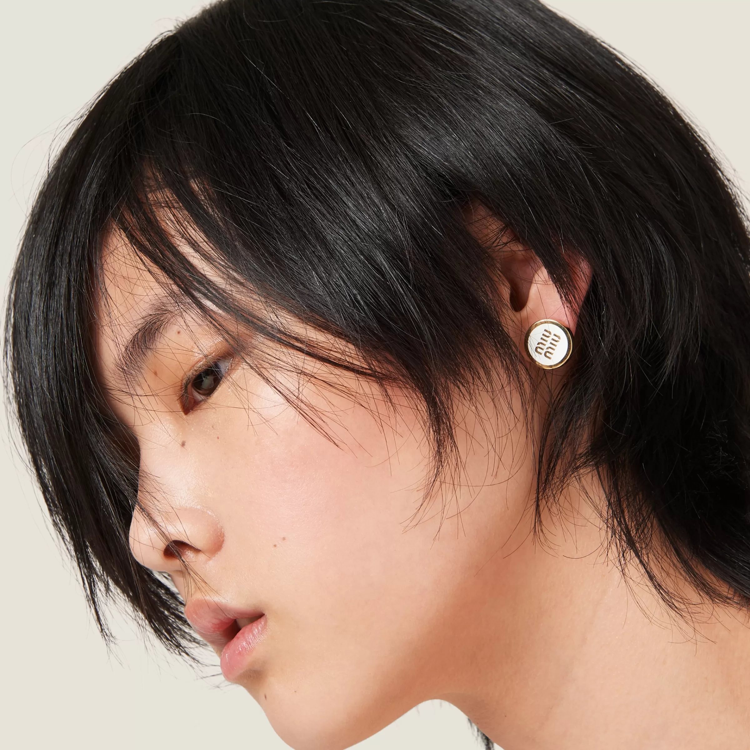 Enameled metal earrings>Miu Miu Best Sale