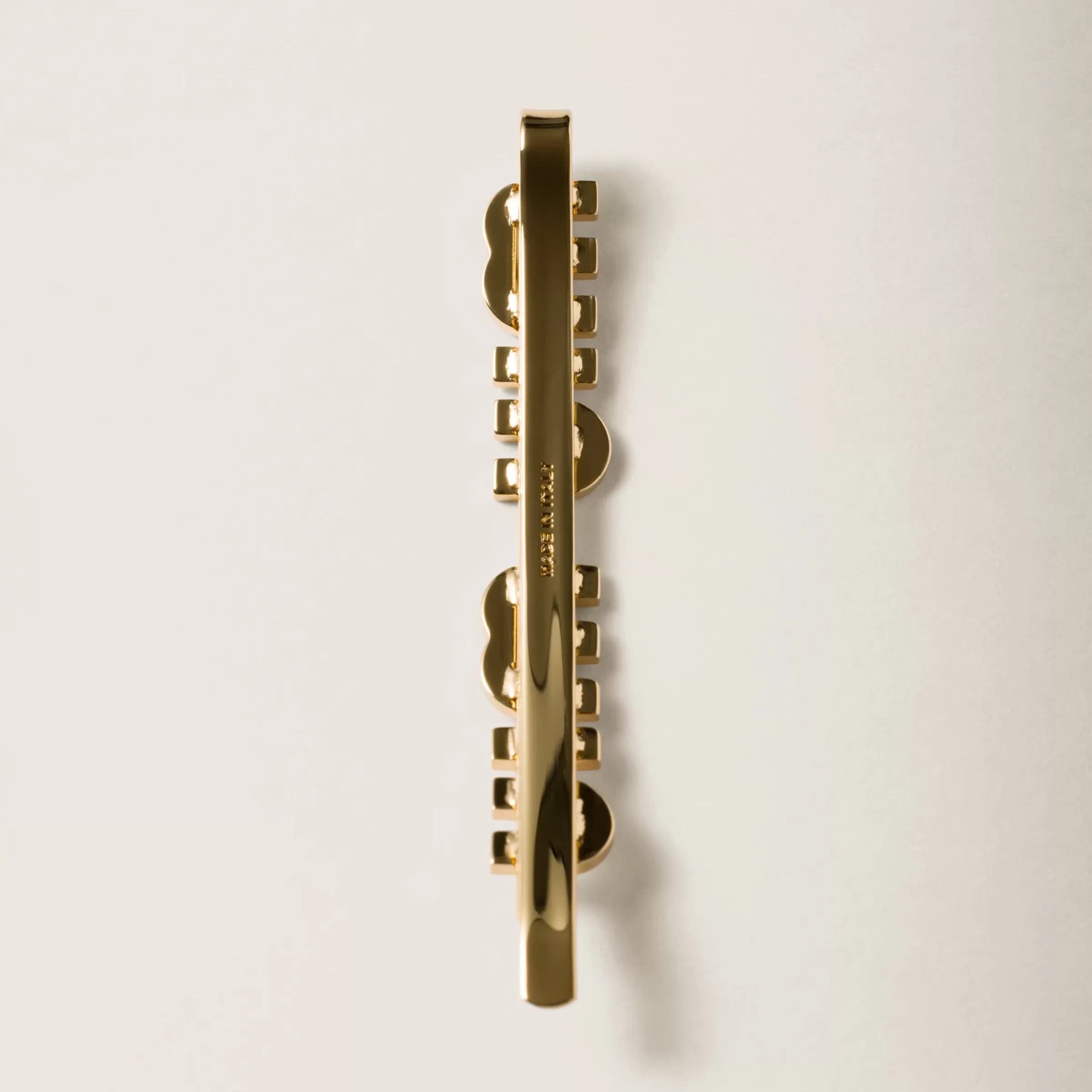 Enameled metal hair clip>Miu Miu New