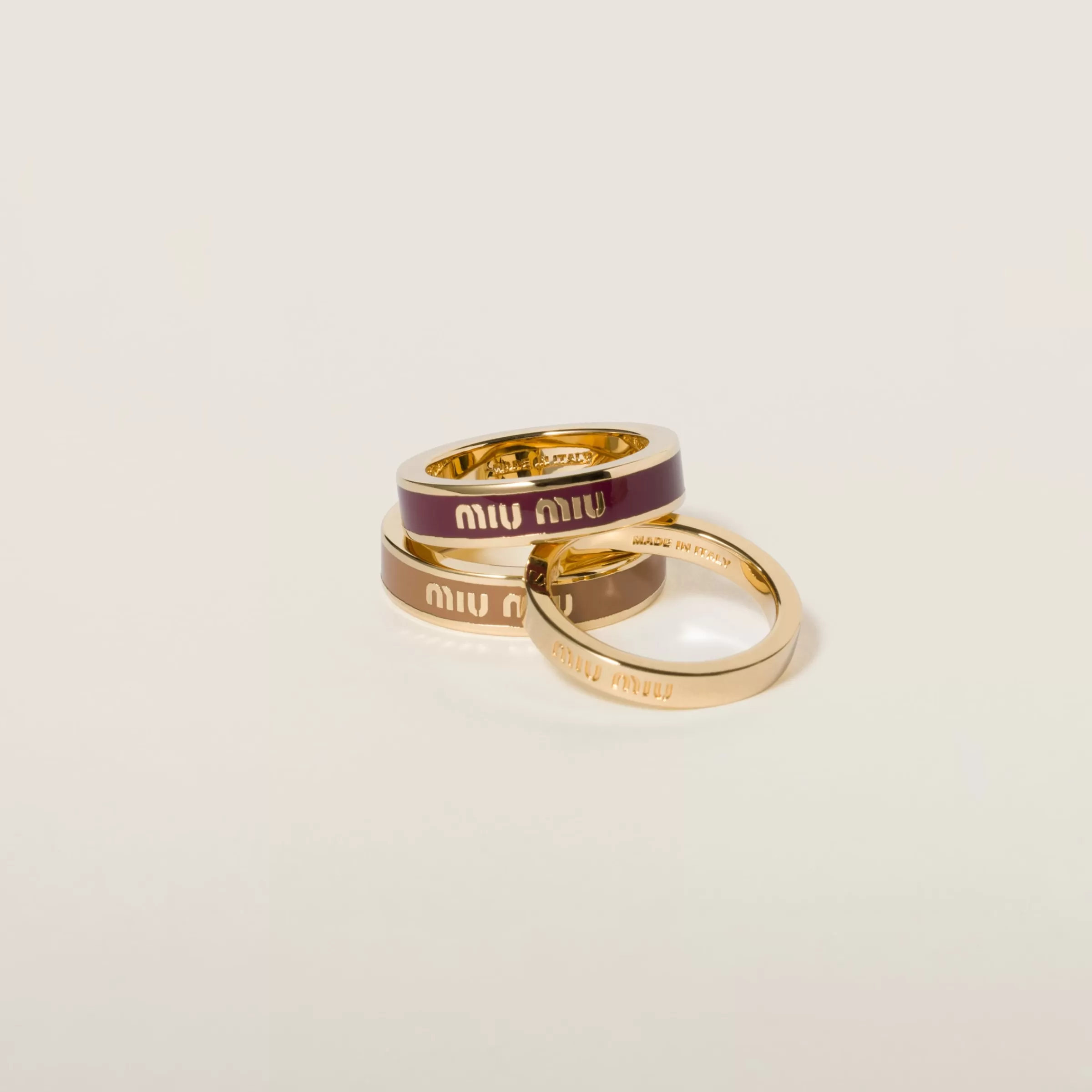 Enameled metal rings>Miu Miu Clearance