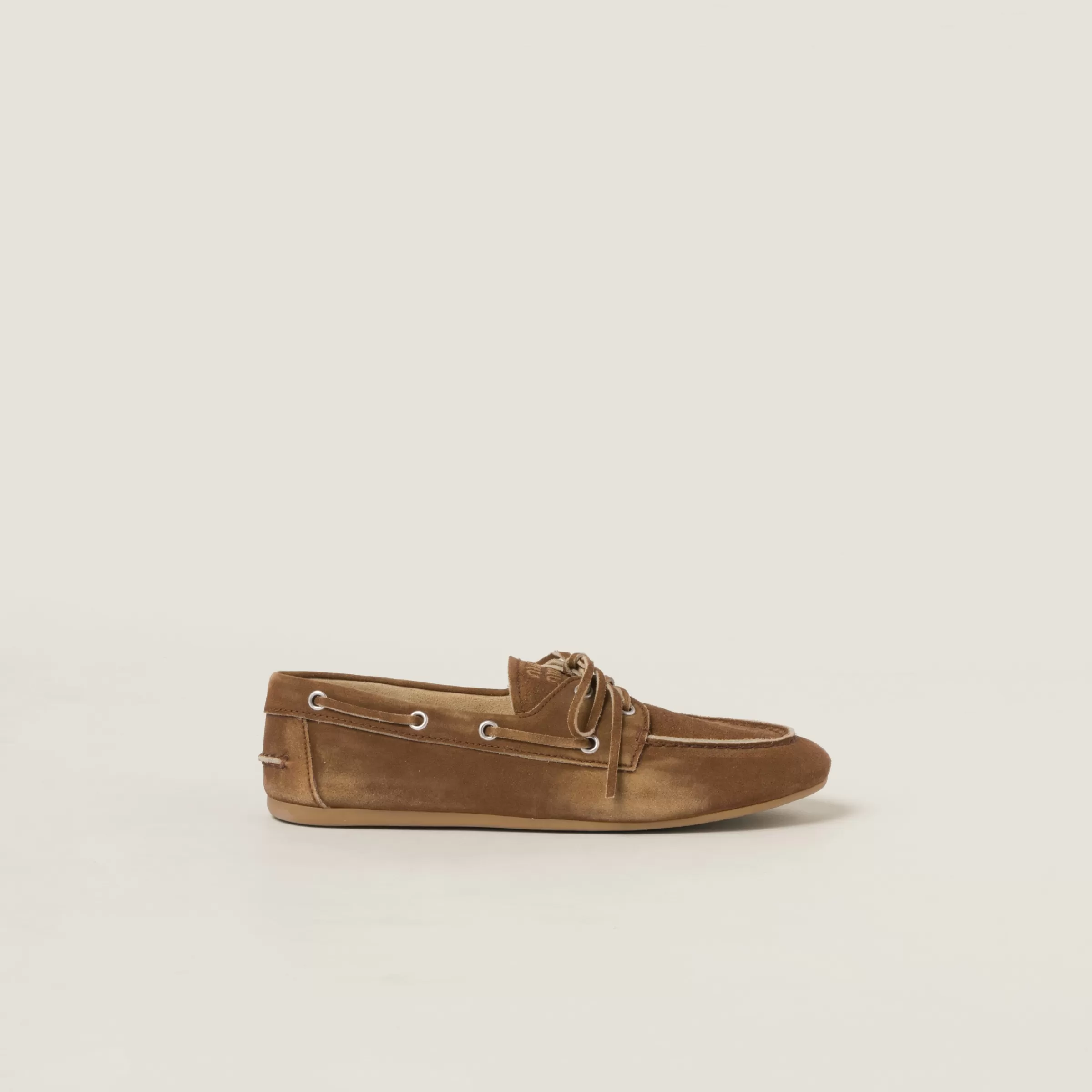 Faded unlined suede loafers>Miu Miu New