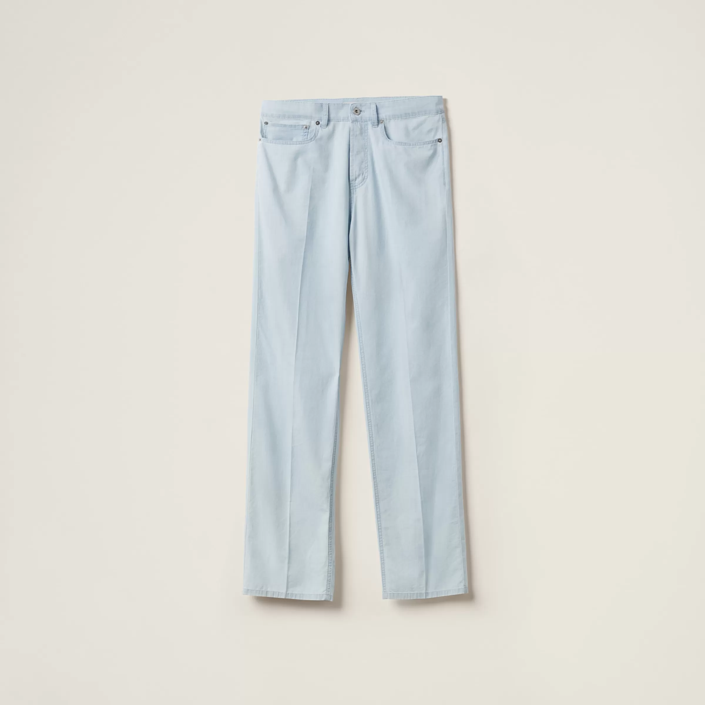 Five-pocket chambray denim jeans>Miu Miu Cheap