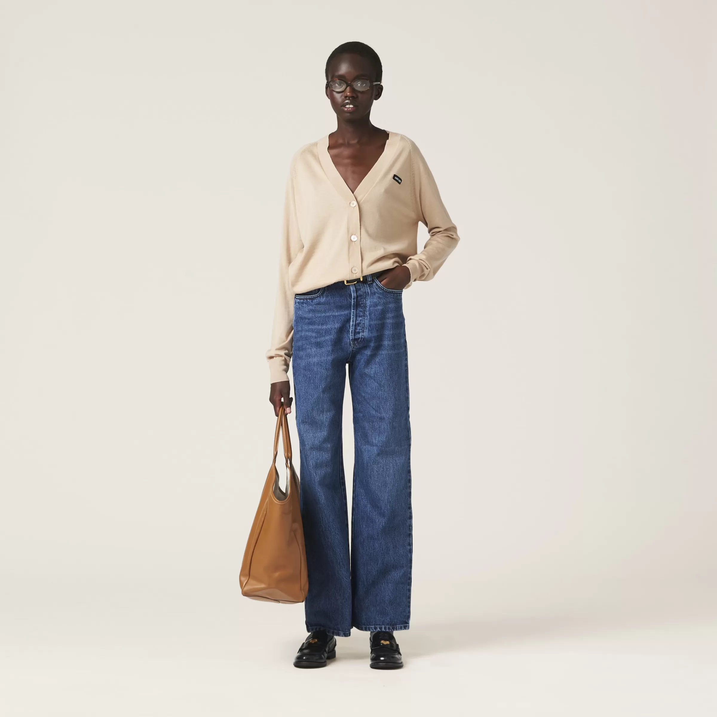 Flared denim jeans>Miu Miu Cheap