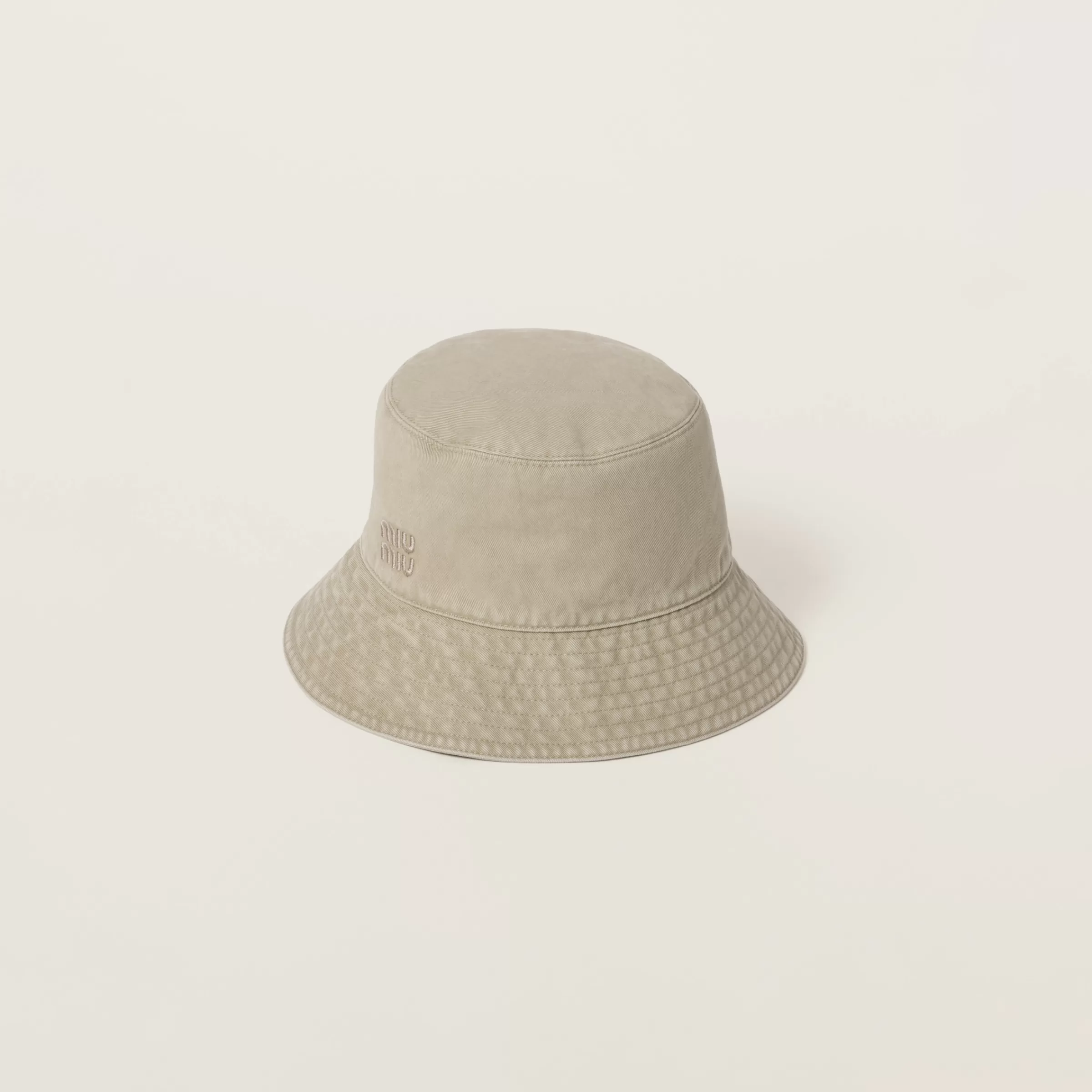 Gabardine bucket hat>Miu Miu Store