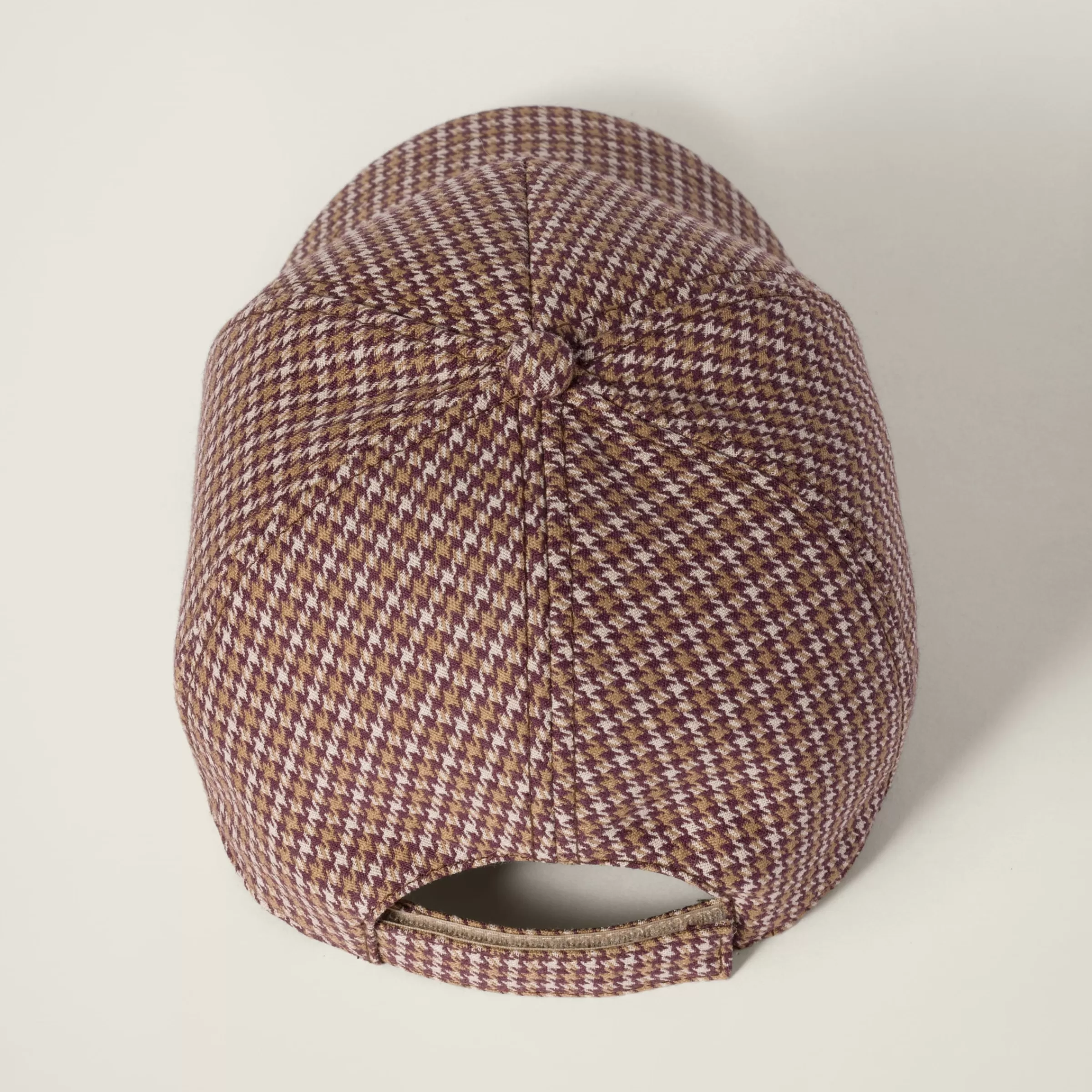 Houndstooth check wool baseball cap>Miu Miu Best Sale