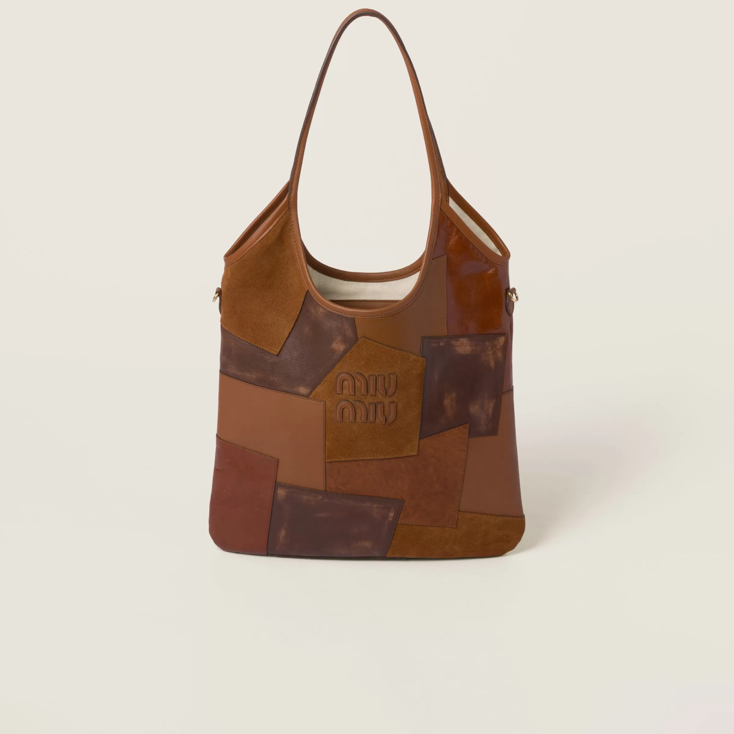 IVY leather patchwork bag>Miu Miu Store