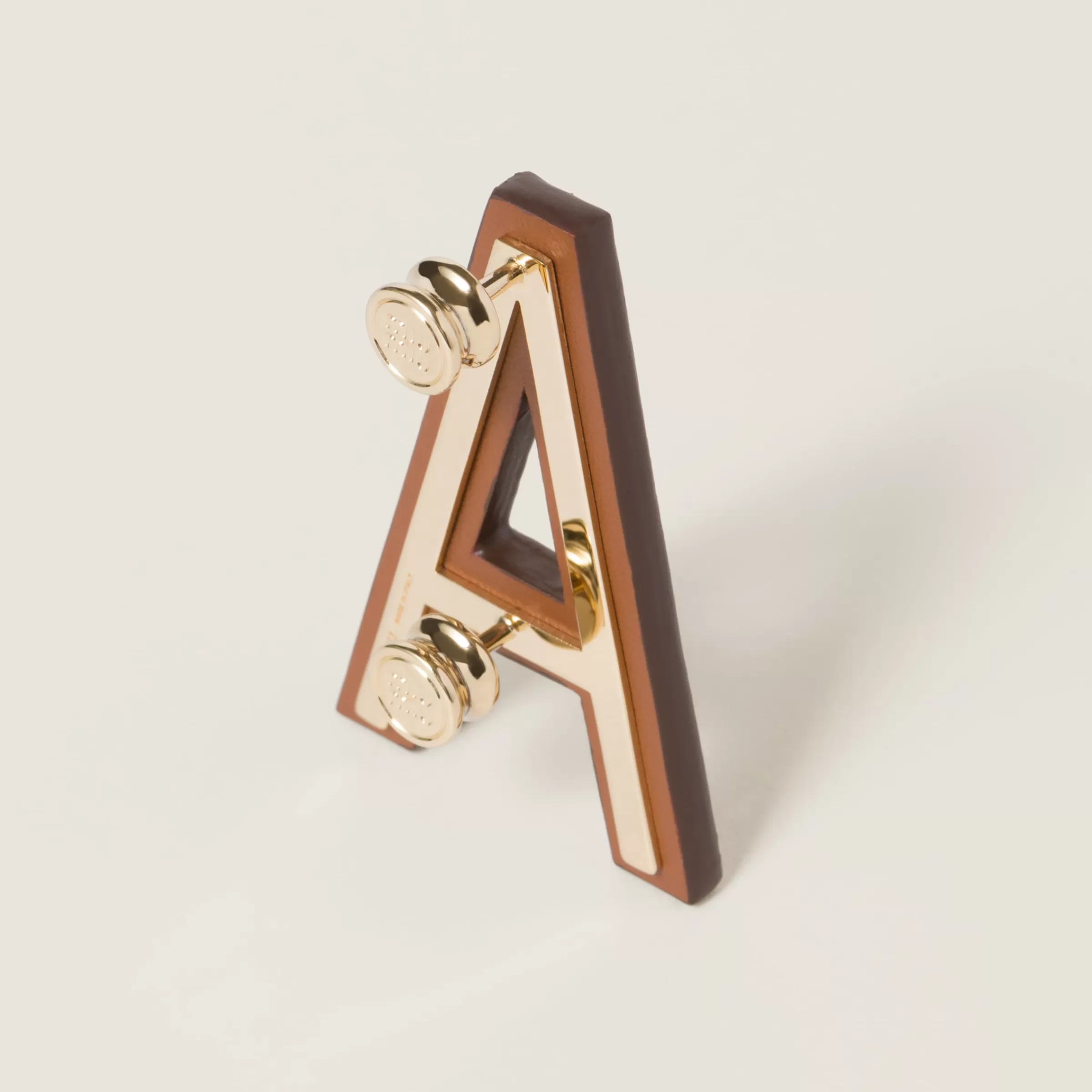 Leather and metal brooch>Miu Miu Online