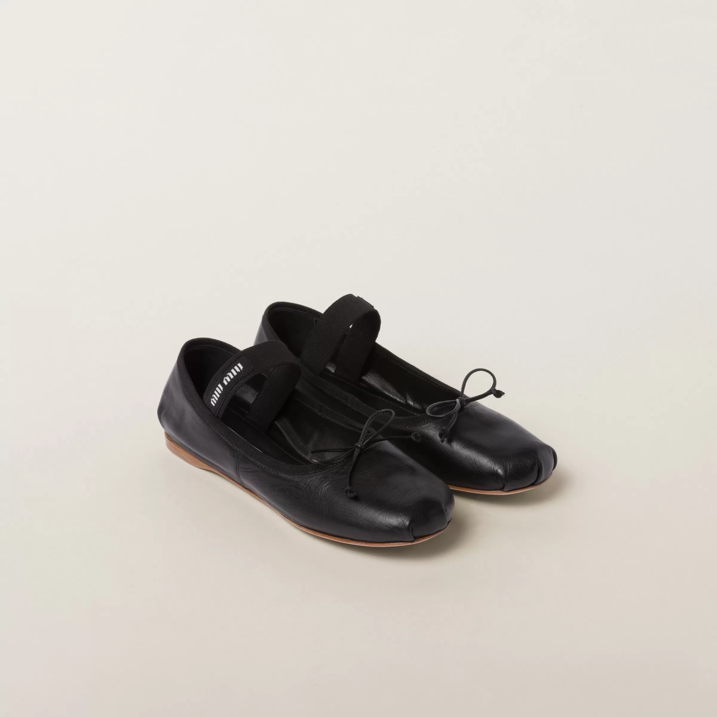 Leather ballerinas>Miu Miu Best