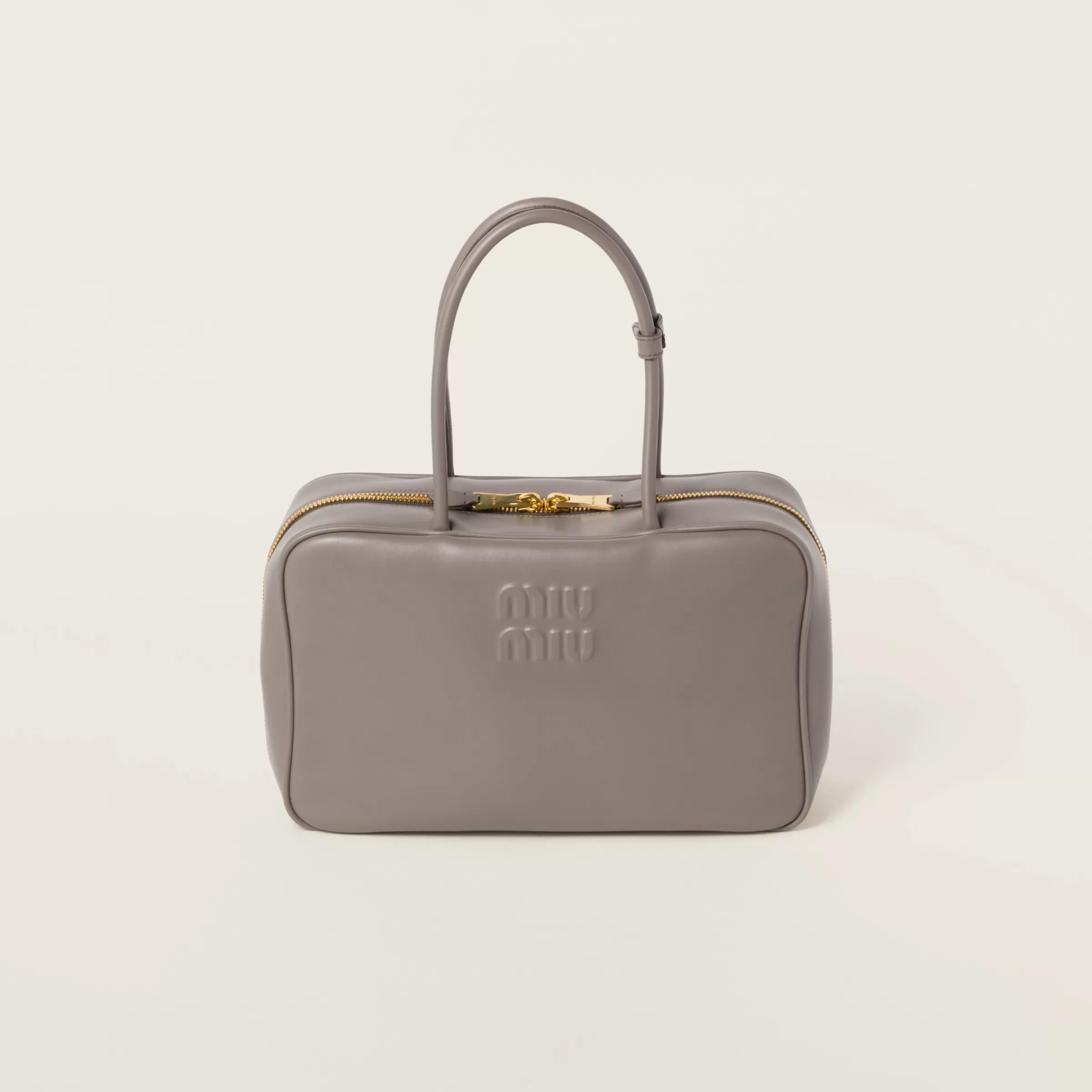 Leather Beau bag>Miu Miu Store