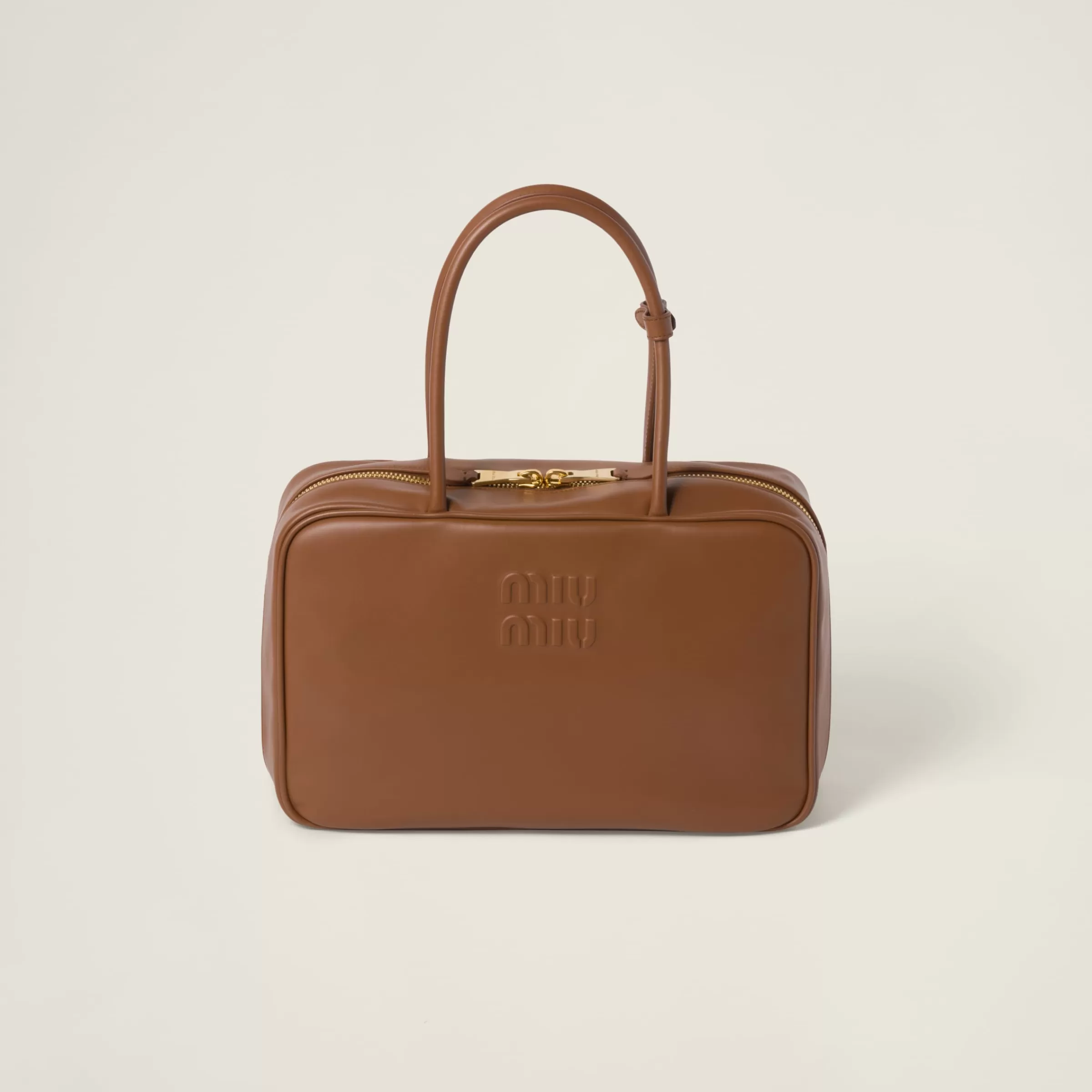 Leather Beau bag>Miu Miu Sale