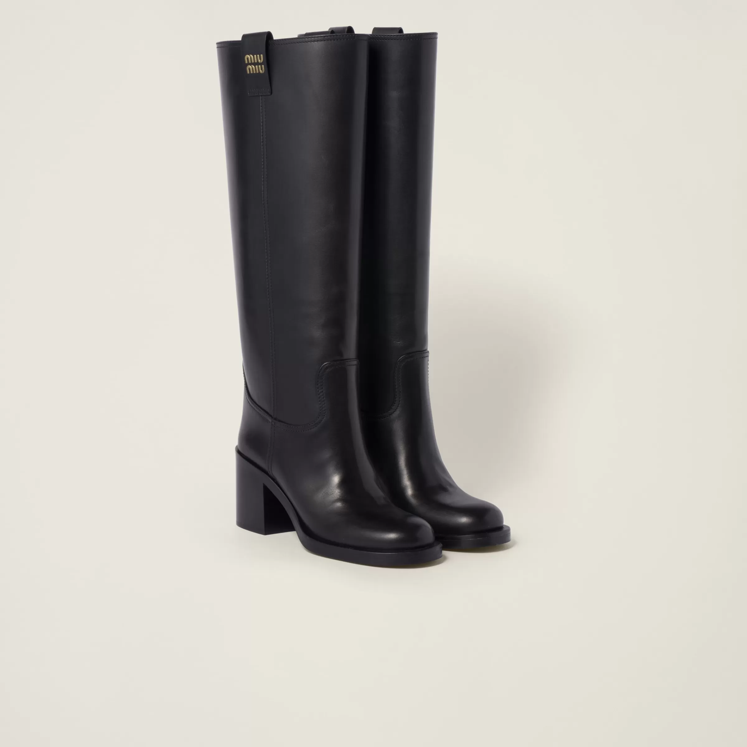 Leather boots>Miu Miu Sale