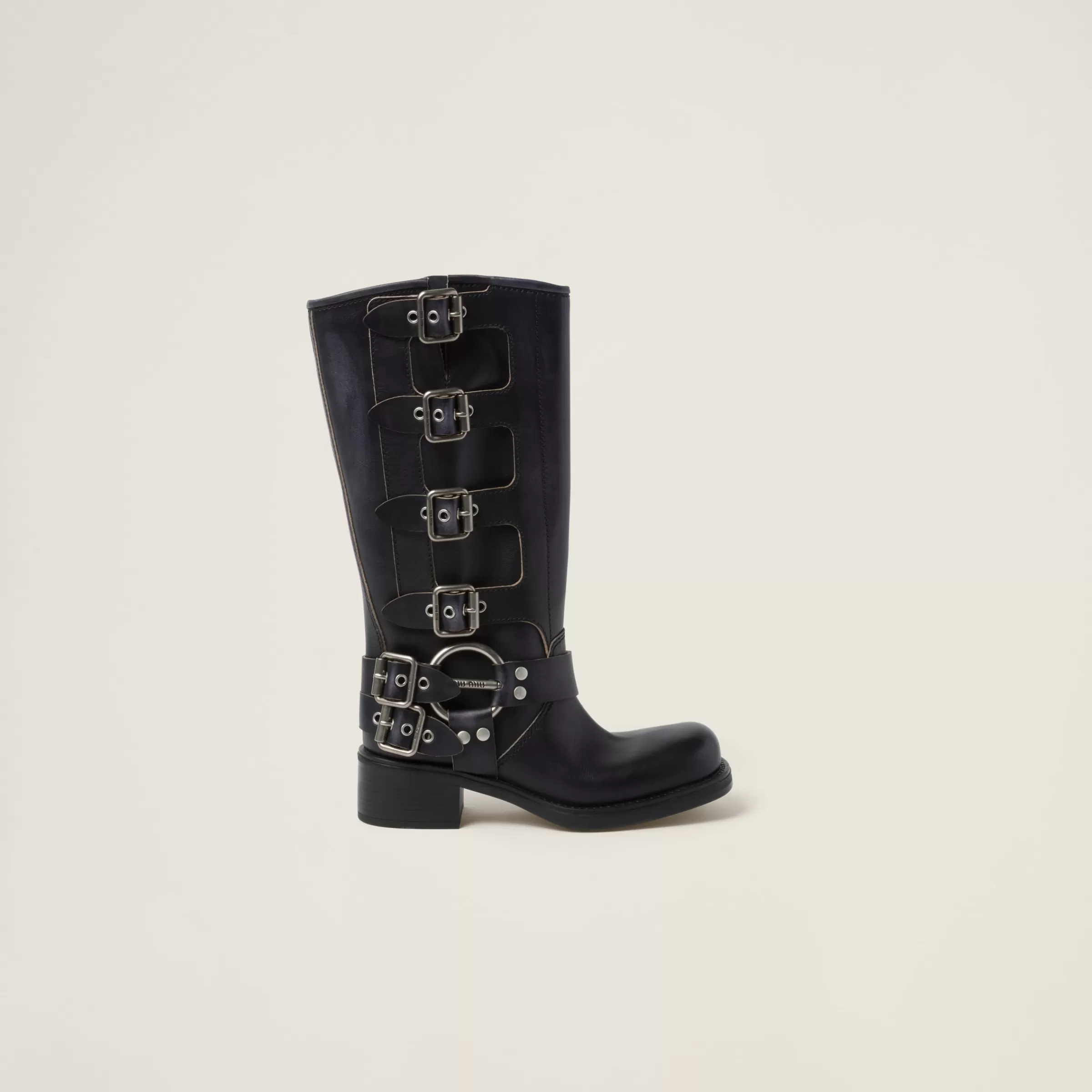 Leather boots>Miu Miu New