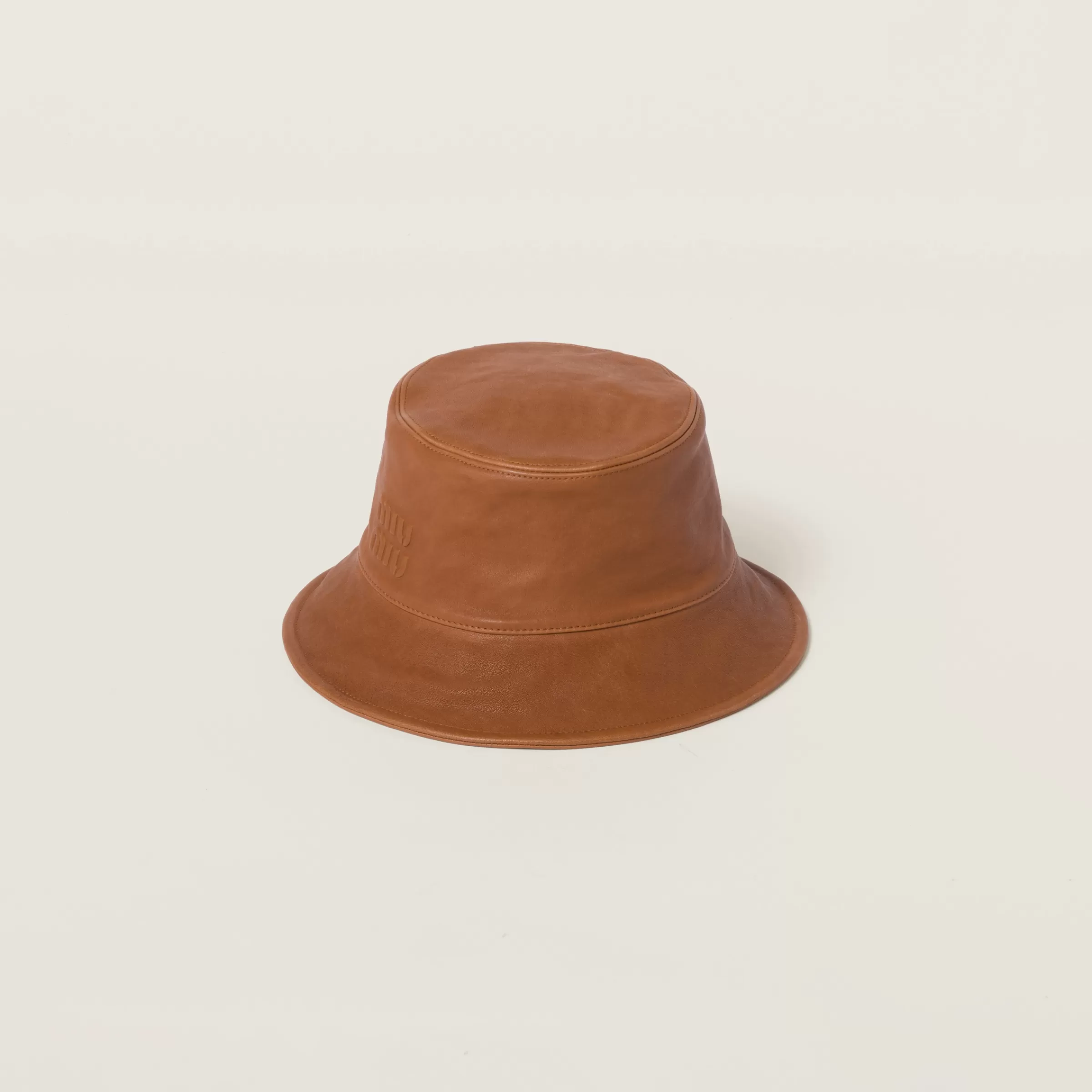 Leather bucket hat>Miu Miu New