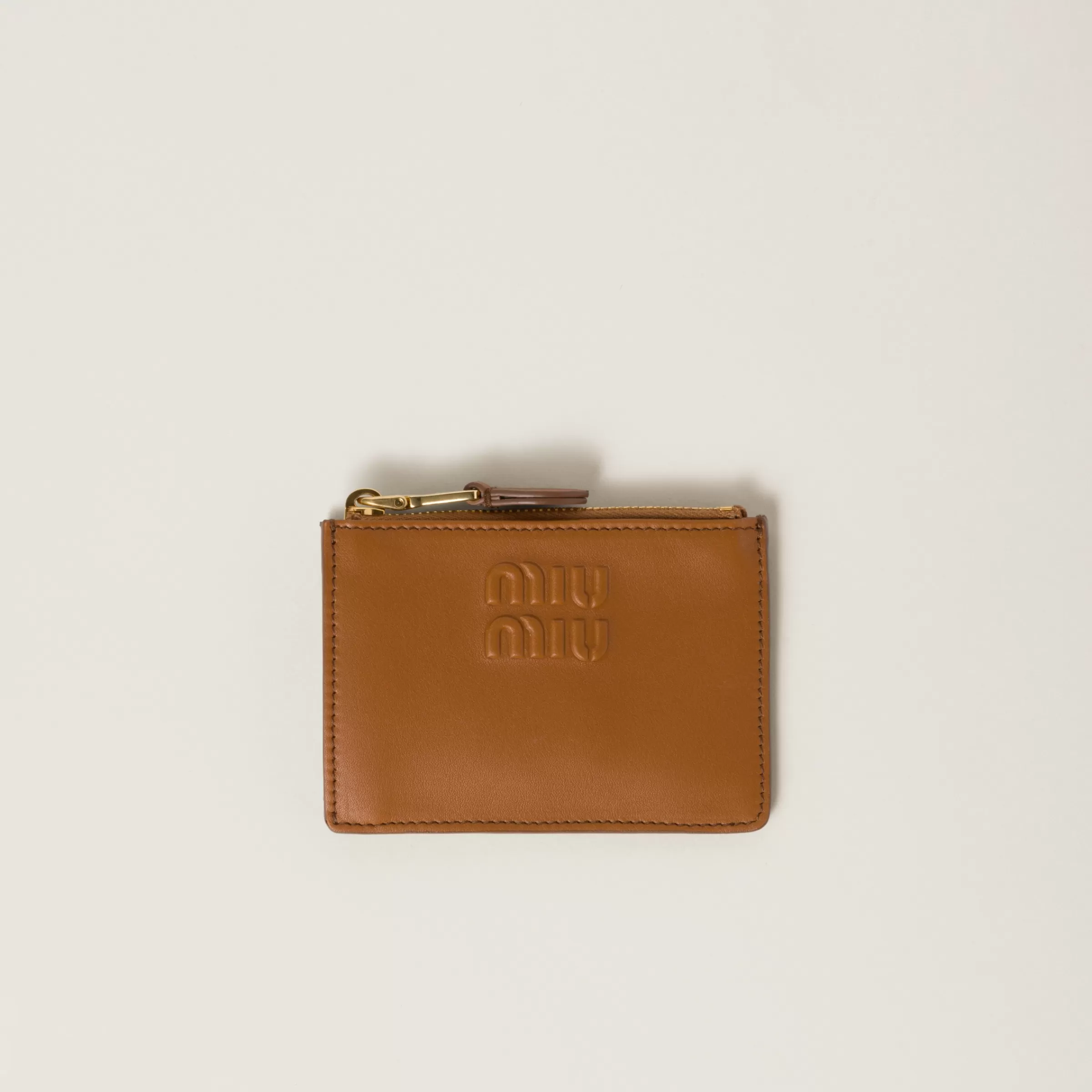 Leather card holder>Miu Miu Store