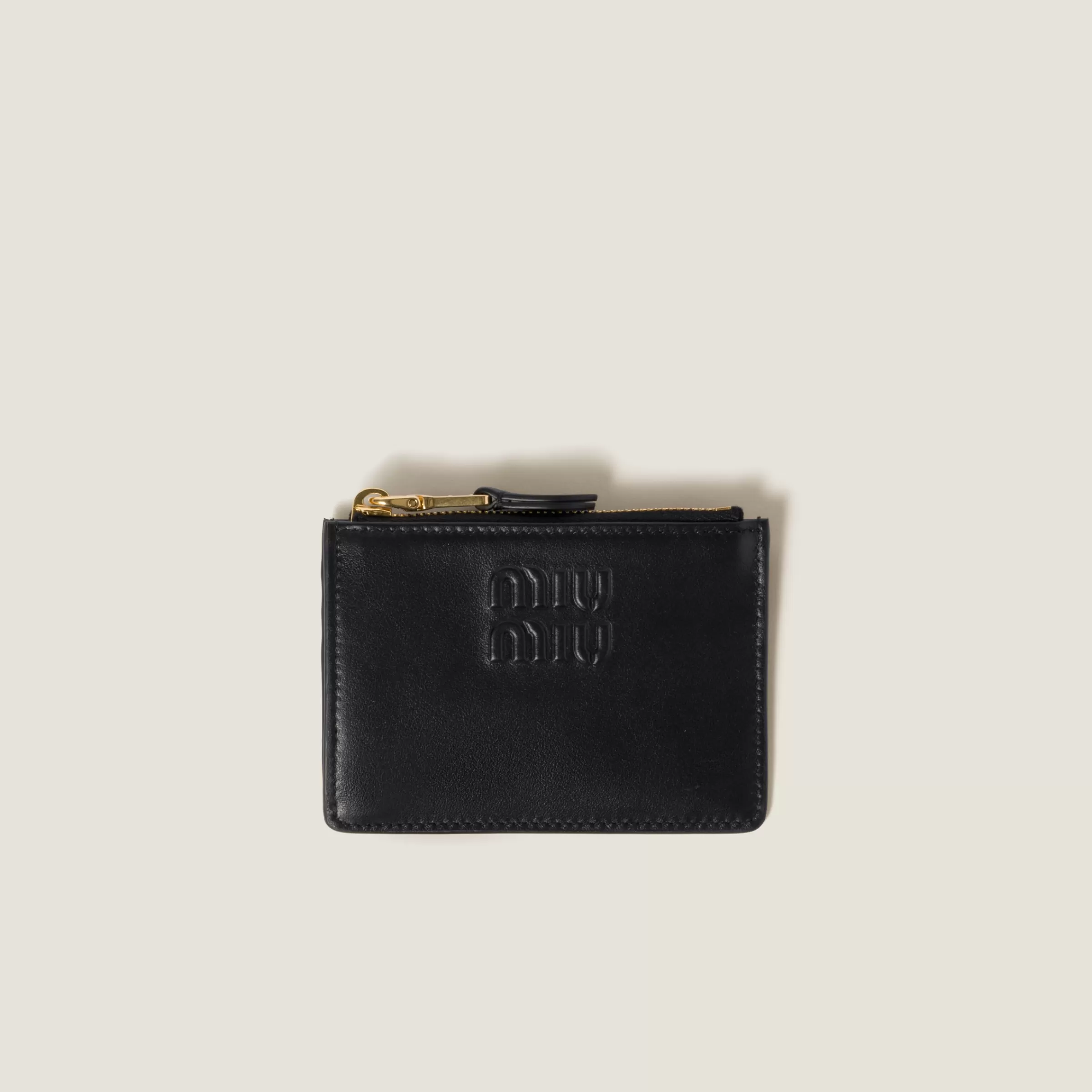 Leather card holder>Miu Miu Store