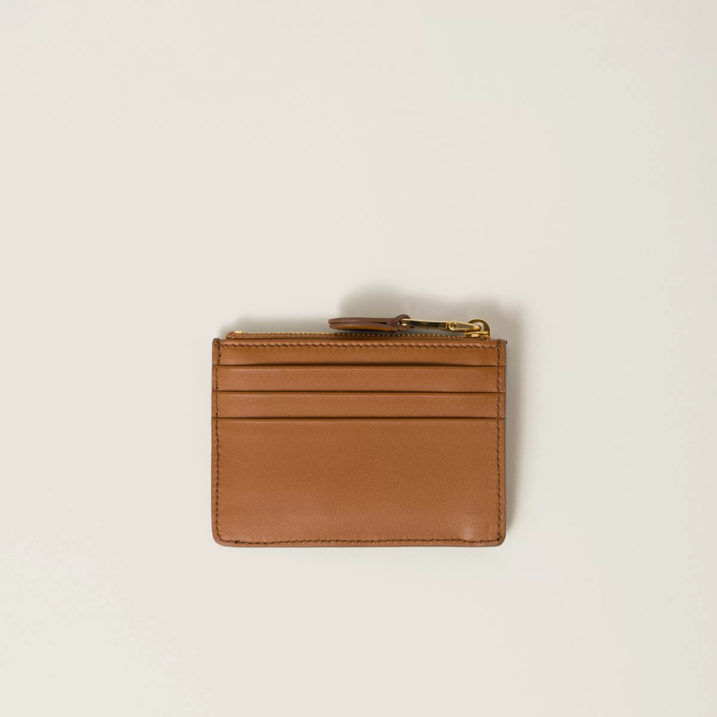 Leather card holder>Miu Miu Store