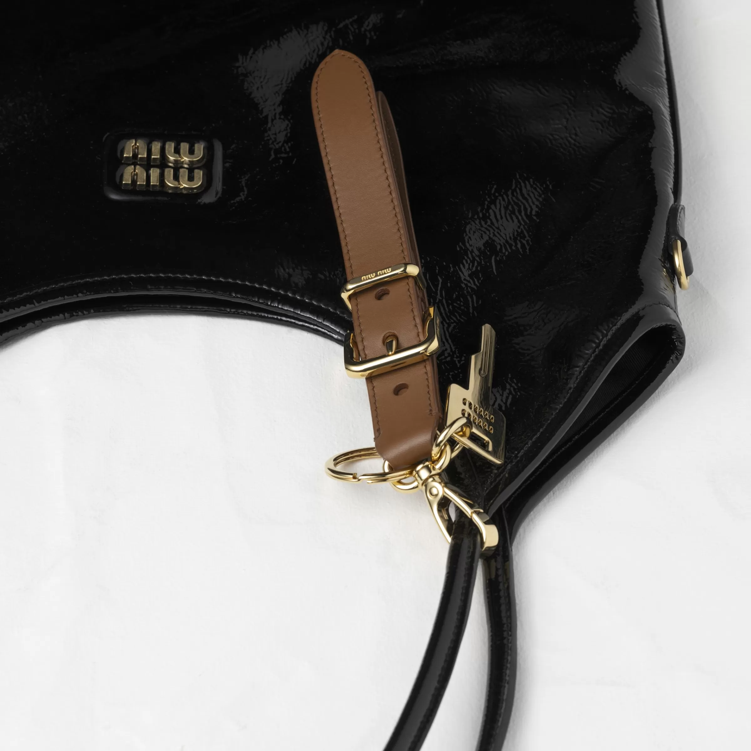 Leather key ring>Miu Miu Online