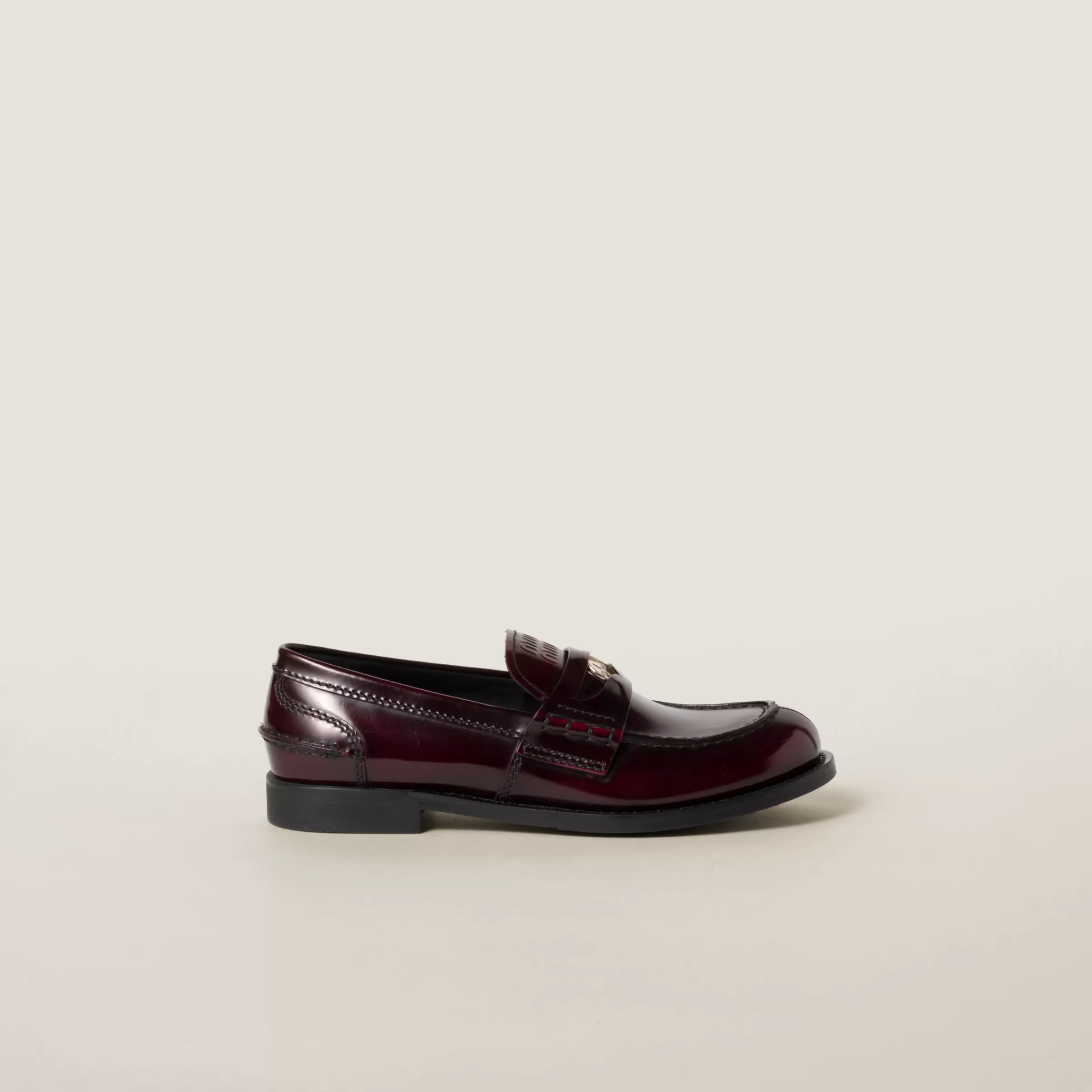 Leather loafers>Miu Miu New