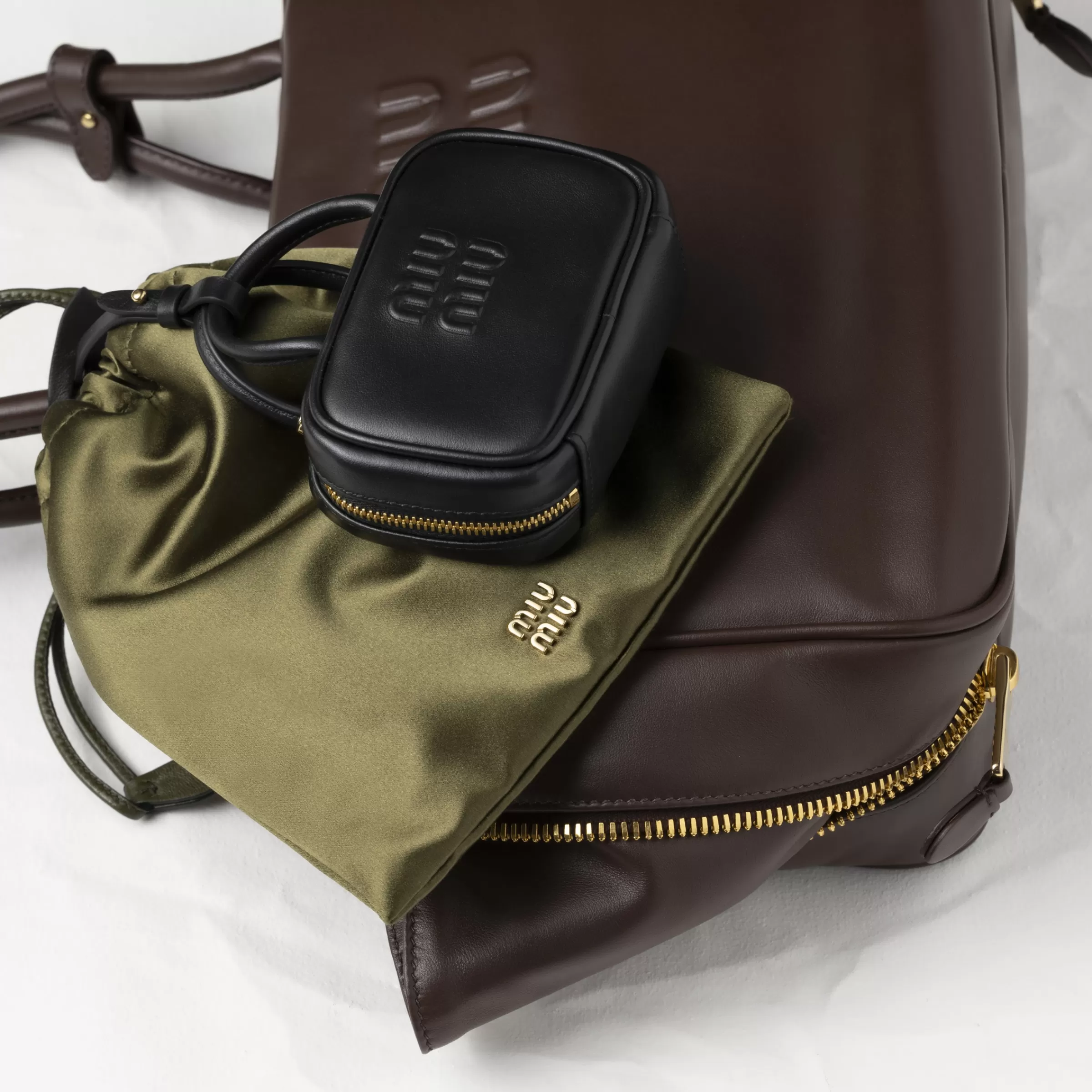 Leather micro bag>Miu Miu Clearance