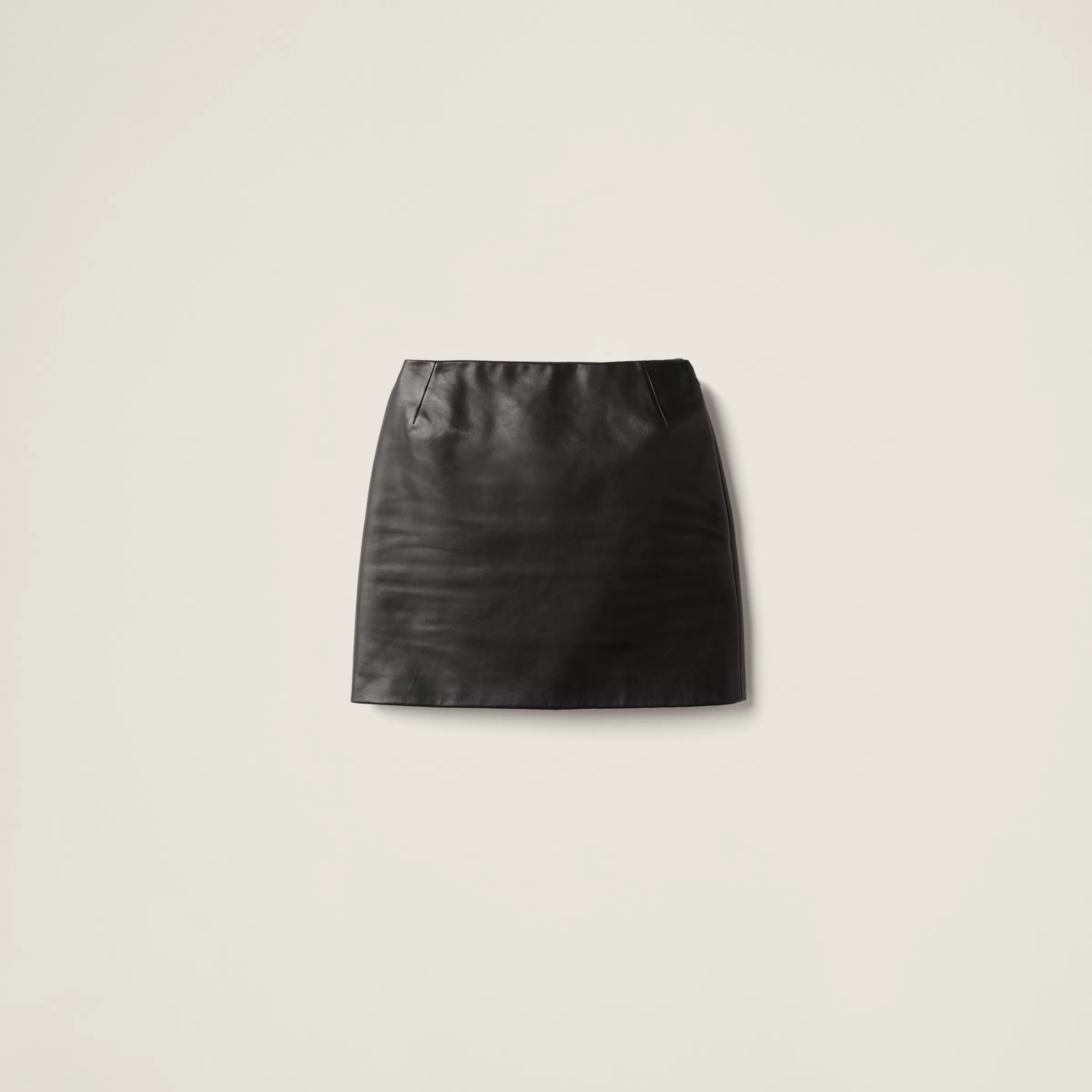 Leather miniskirt>Miu Miu Fashion